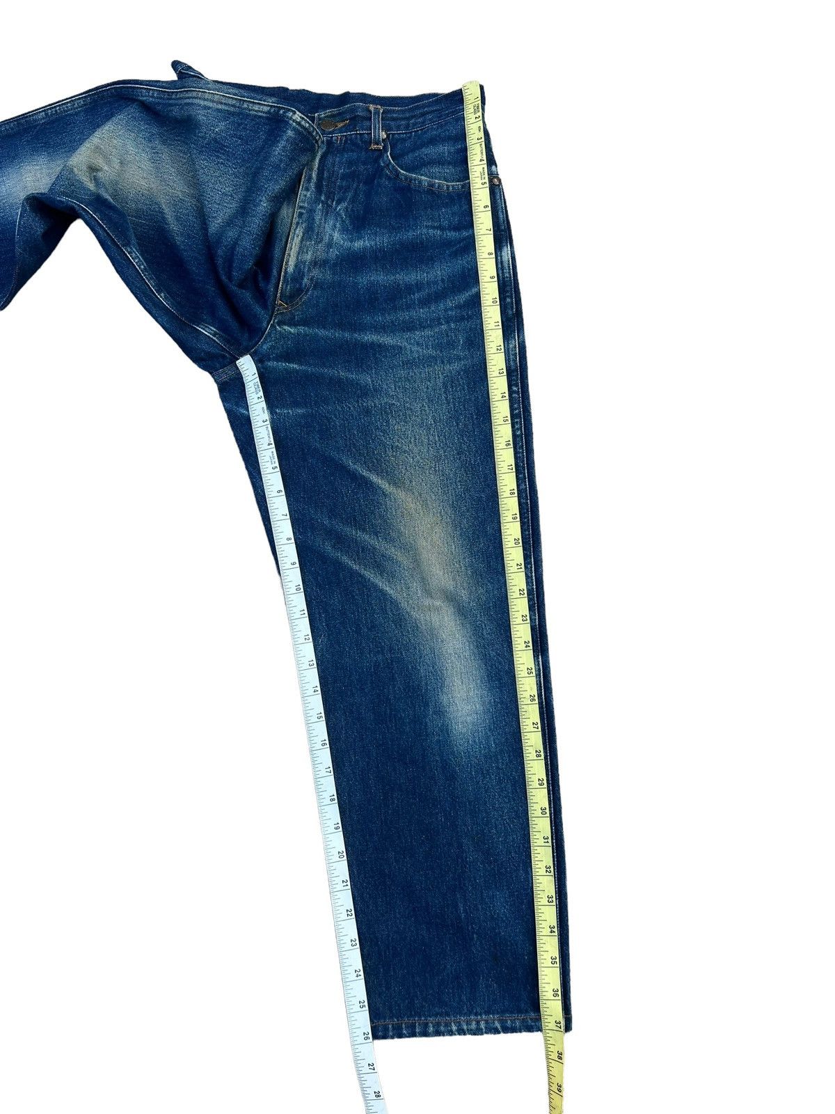 Comme des Garcons Homme Archive 80s CDGH Fade Mud Dirty Denim Baggy Jeans Size US 29 - 5 Thumbnail