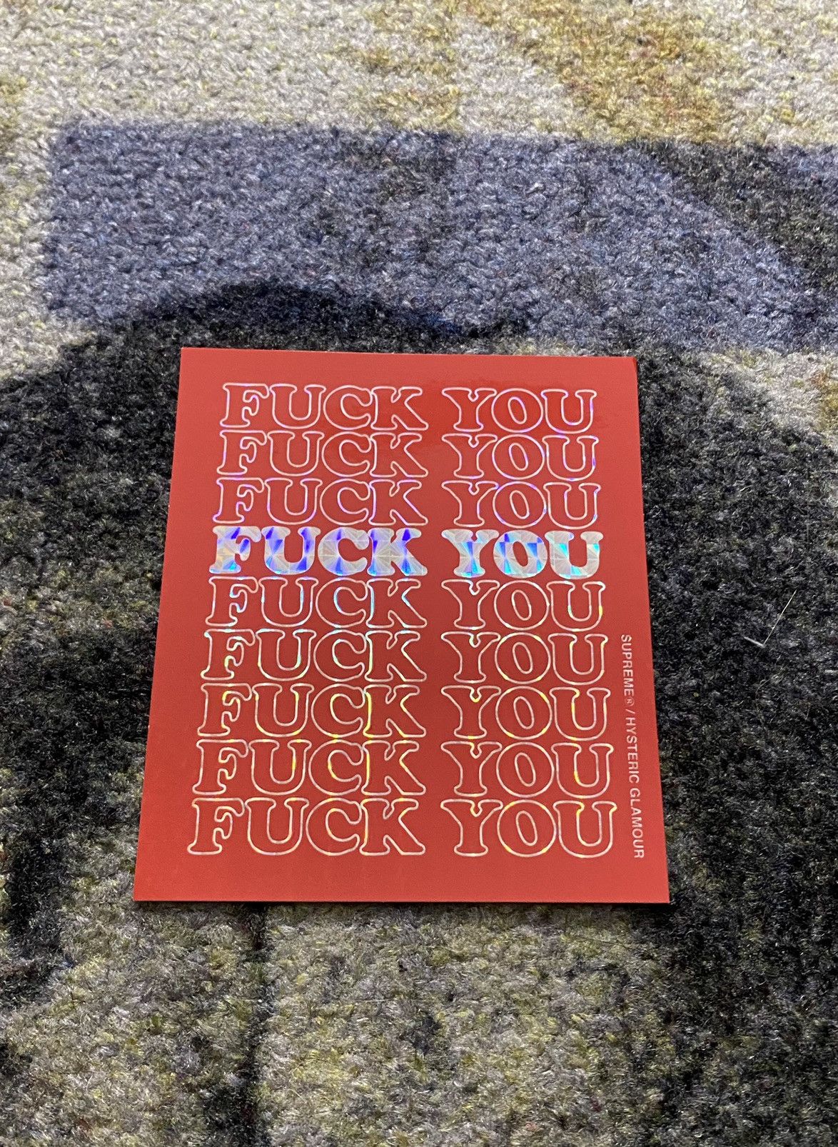 Supreme Supreme Fuck You Reflective Sticker Red Size ONE SIZE - 2 Thumbnail