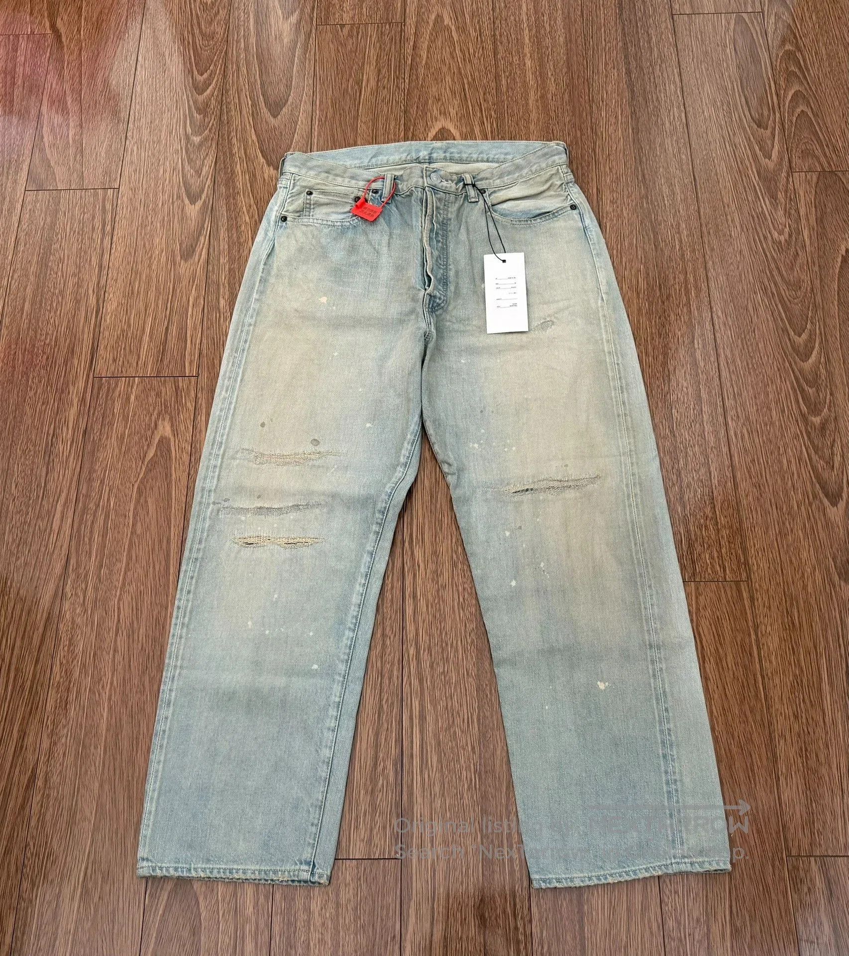 A.PRESSE A.PRESSE NO.37 Washed Wide Denim Pants. Size US 32 / EU 48 - 1 Thumbnail