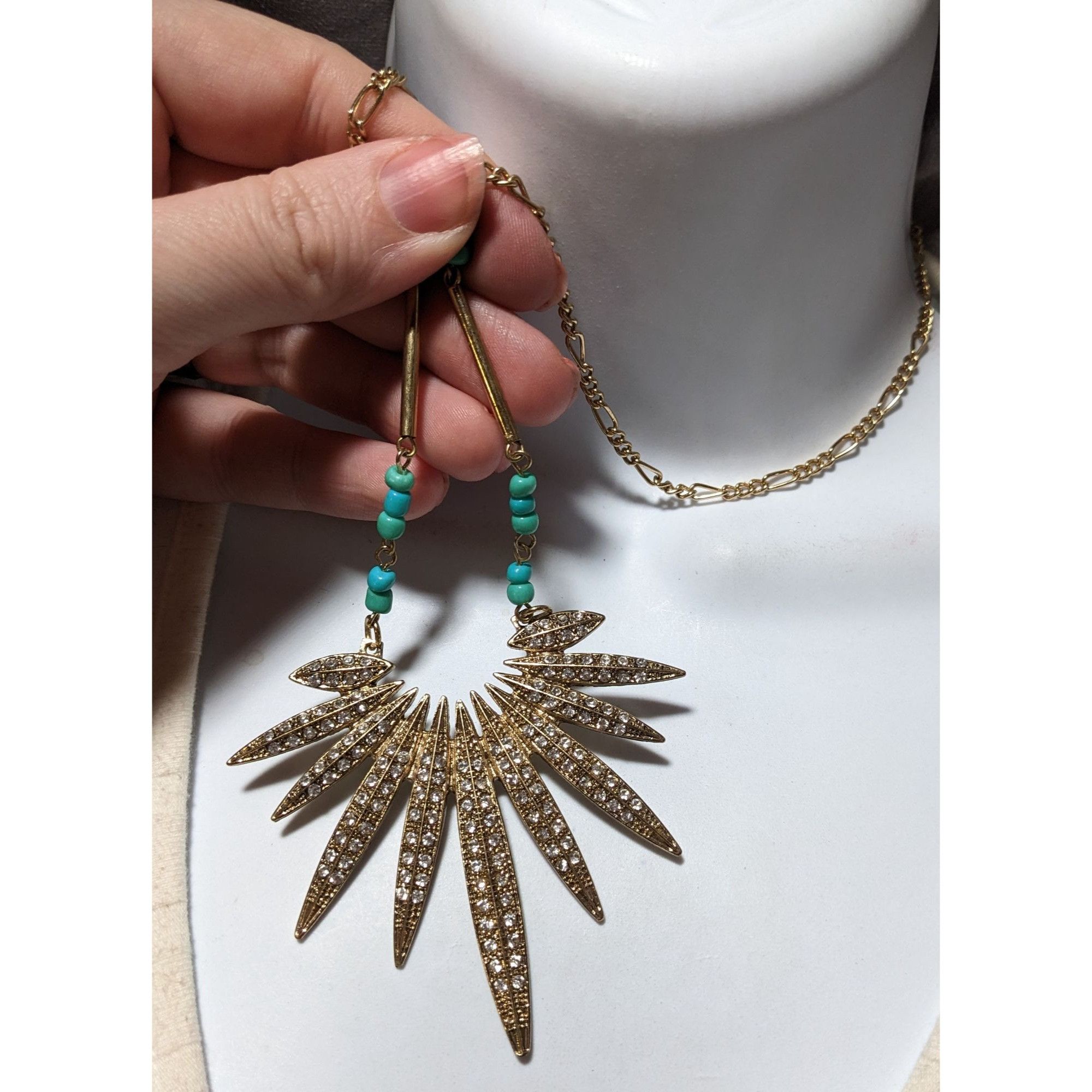 Other Southwestern Sunburst Rhinestone Pendant Necklace Size ONE SIZE - 6 Thumbnail