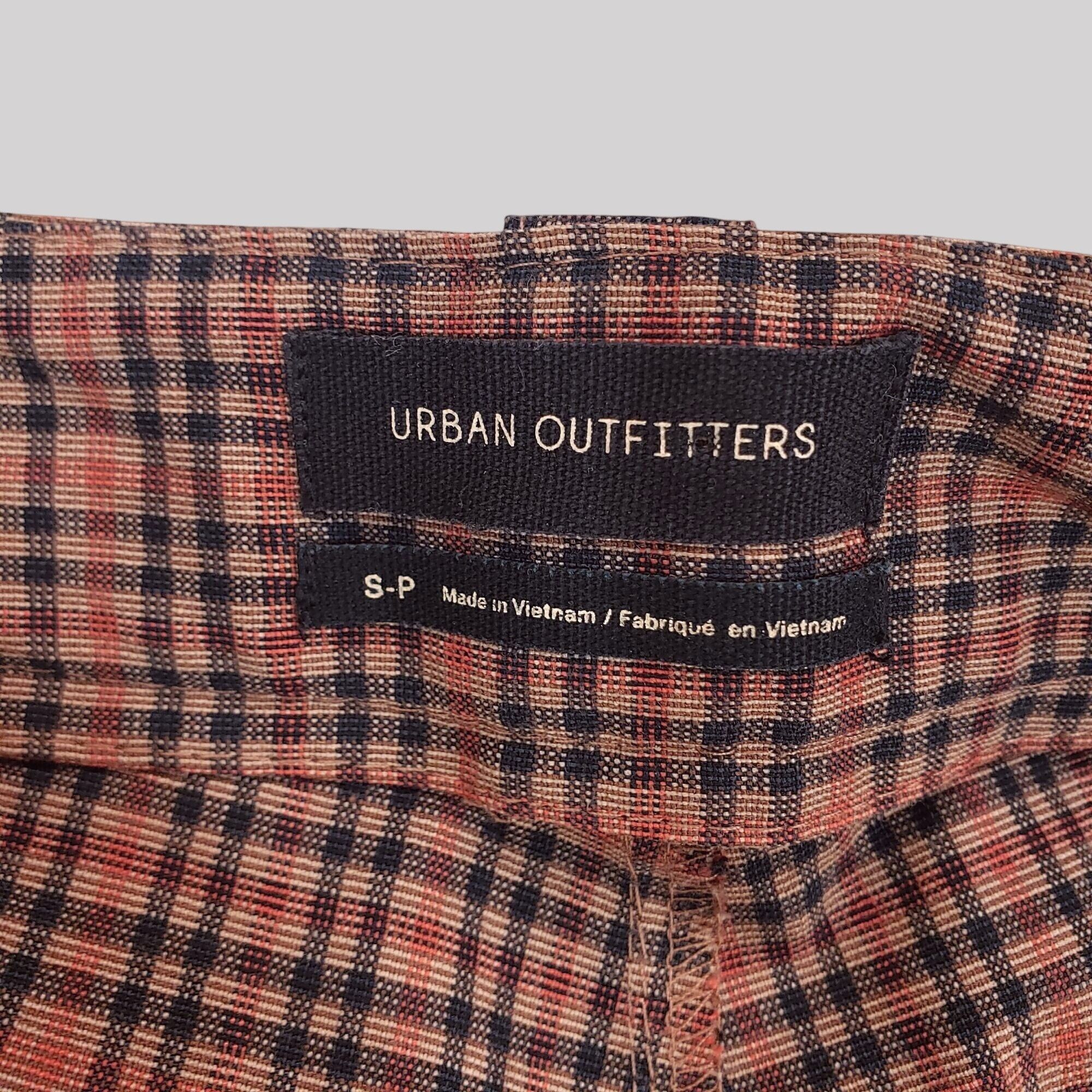 Urban Outfitters Urban Outfitters Brown/Tan Checkered Plaid Cargo Jogger Pant Size 28" / US 6 / IT 42 - 7 Thumbnail