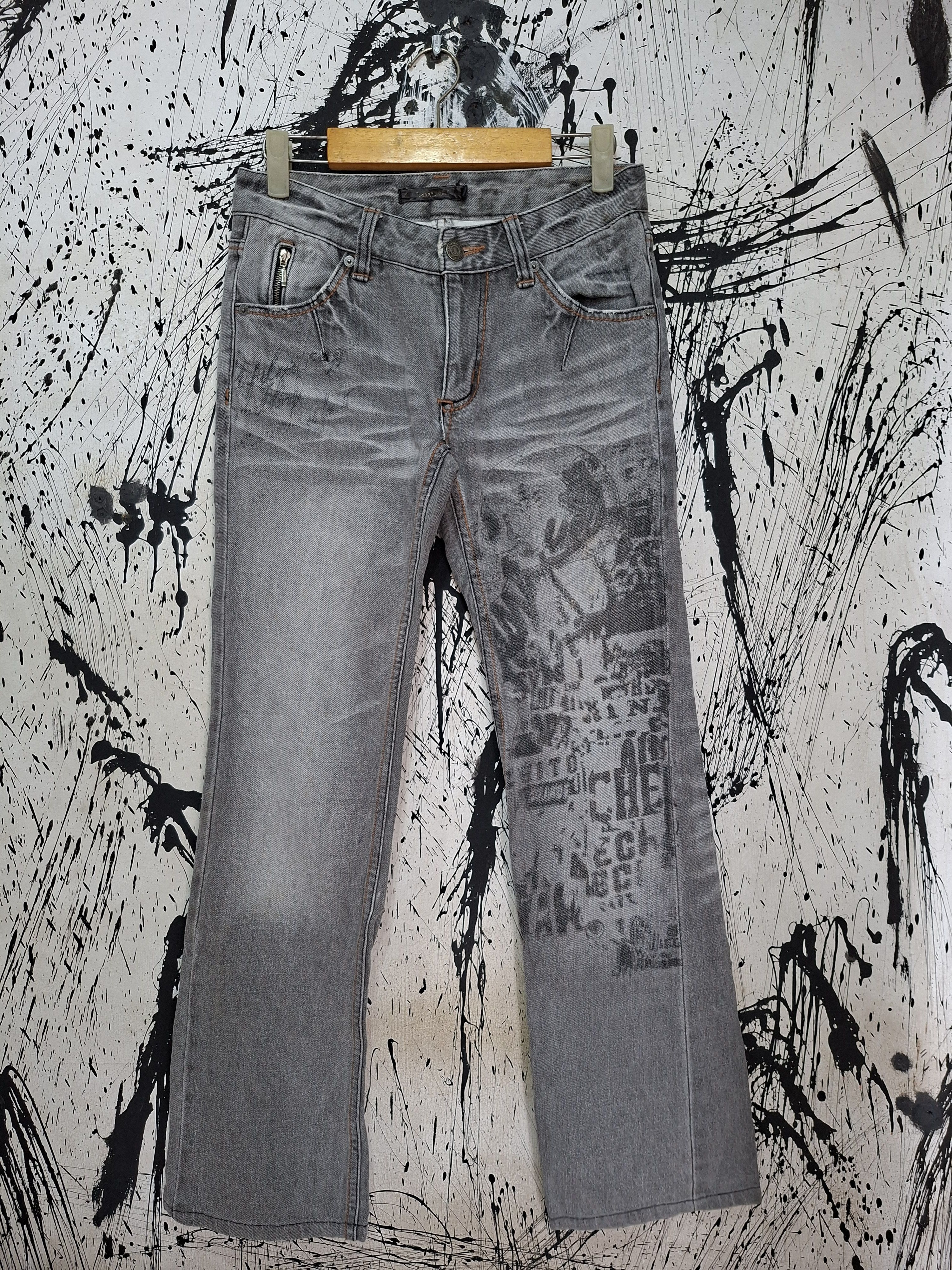 Tornado Mart TORNADO MART SEDITIONARIES PRINT WHISKERS JEANS Size US 28 / EU 44 - 1 Thumbnail