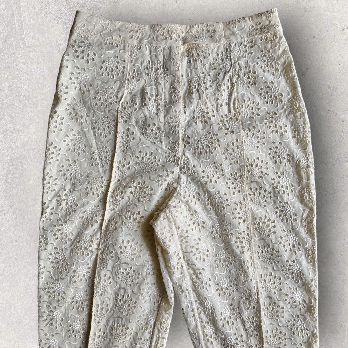 John Galliano Vintage 1996 Lace Perforate Pants Size 28" / US 6 / IT 42 - 1 Thumbnail