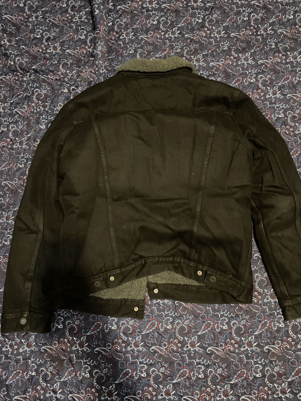 Levi's Levi’s Sherpa Lined Black Denim Jacket Size US L / EU 52-54 / 3 - 4 Thumbnail