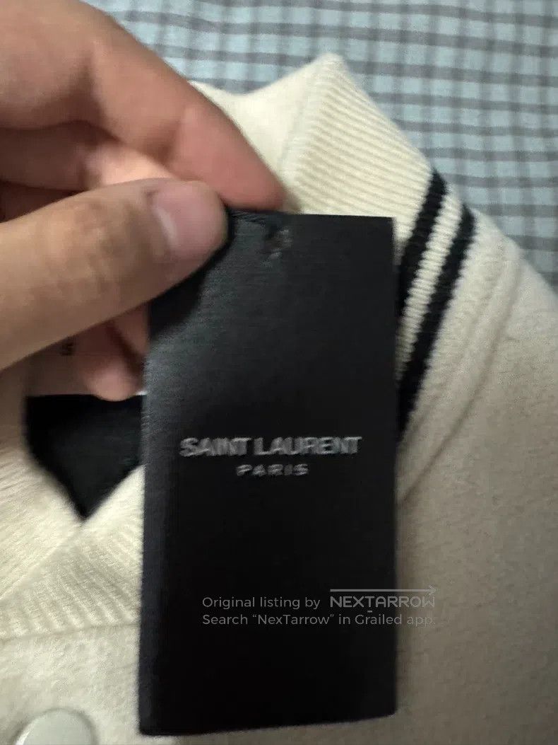 Saint Laurent Paris Saint Laurent Paris White wool blend baseball jacket Size US S / EU 44-46 / 1 - 4 Thumbnail