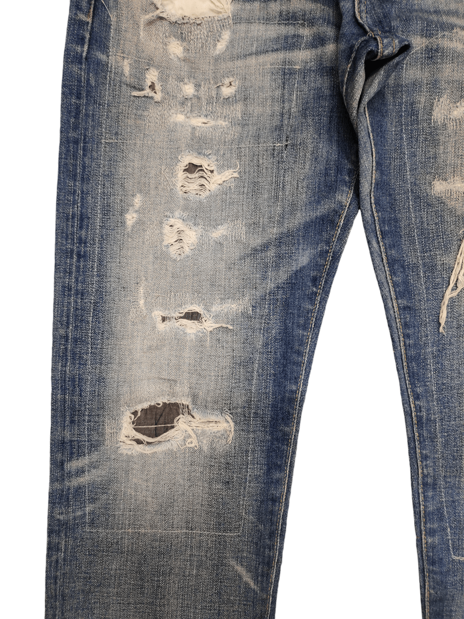 Kapital AG Adriano Goldschmied Clawmark Distress Patchwork Jeans Y2k Size US 31 - 6 Thumbnail