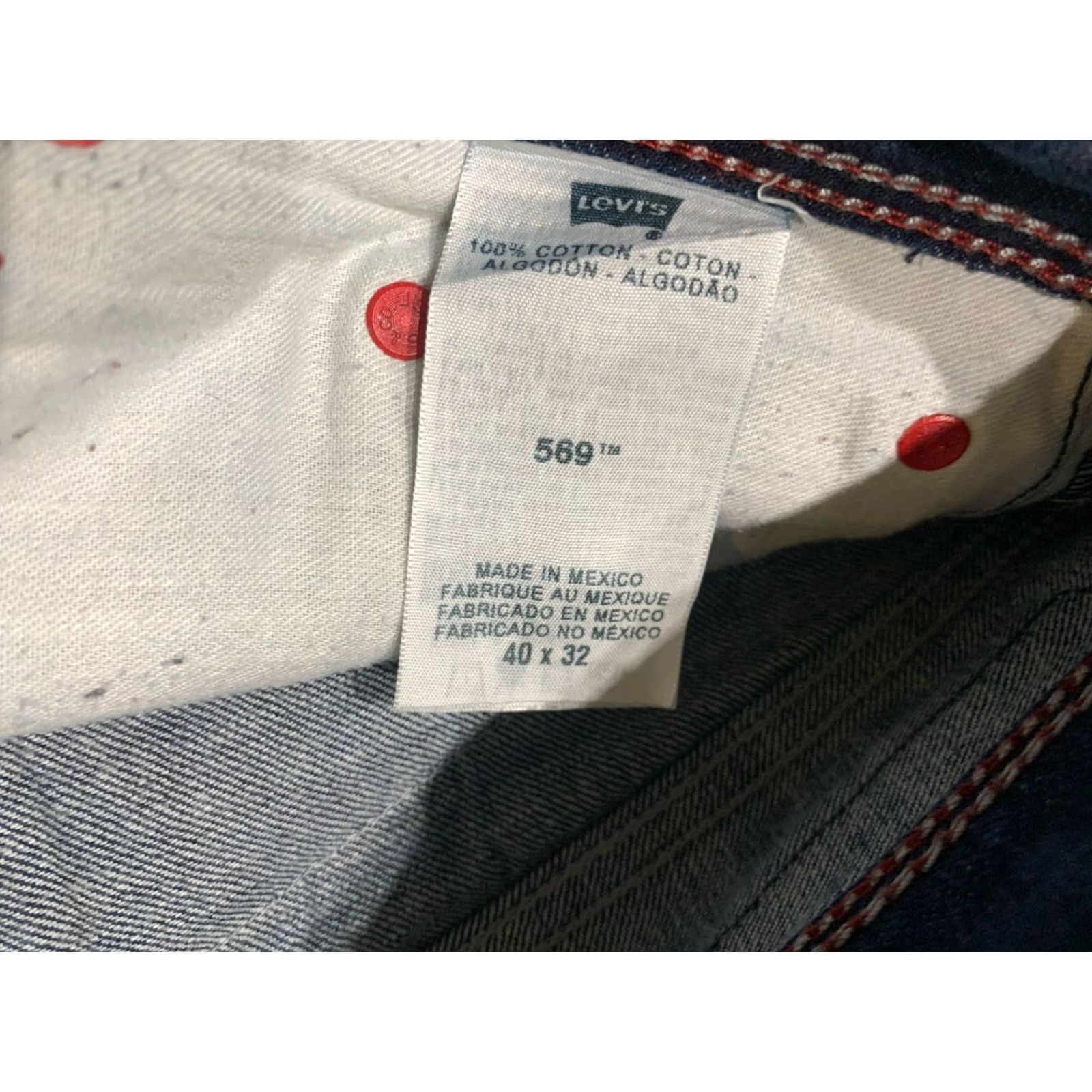 Levi's VINTAGE Levi's 569 Jeans Mens 40x25 Blue Medium Wash Relaxed Straight Size US 40 / EU 56 - 3 Thumbnail