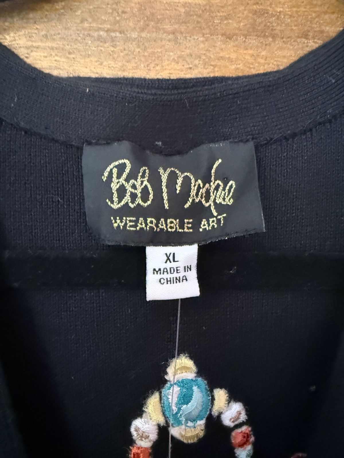 Bob Mackie Bob Mackie Black Art Feather Cardigan Sweater Dream Catcher Size XL / US 12-14 / IT 48-50 - 2 Thumbnail