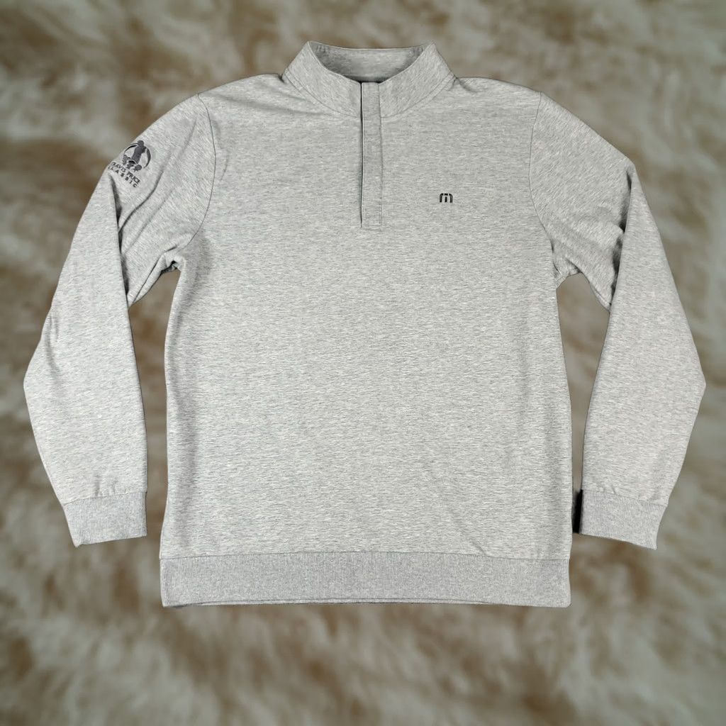 TravisMathew Travis Mathew Sweater Mens XL Gray 1/4 Zip Pullover Sweatshirt Shirt Adult XL Gray Logo 1/4 Zip Pullover Men Size US XL / EU 56 / 4 - 1 Thumbnail