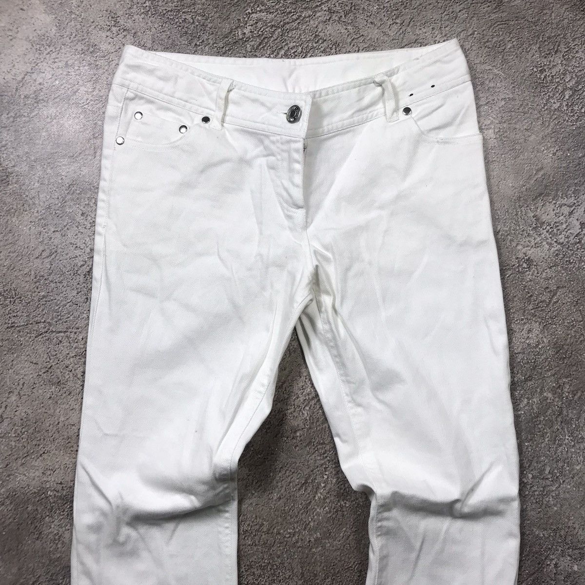 Vintage Vintage Y2K Distressed Flared Jeans Streetwear Wide Leg 30 Size 30" / US 8 / IT 44 - 2 Thumbnail