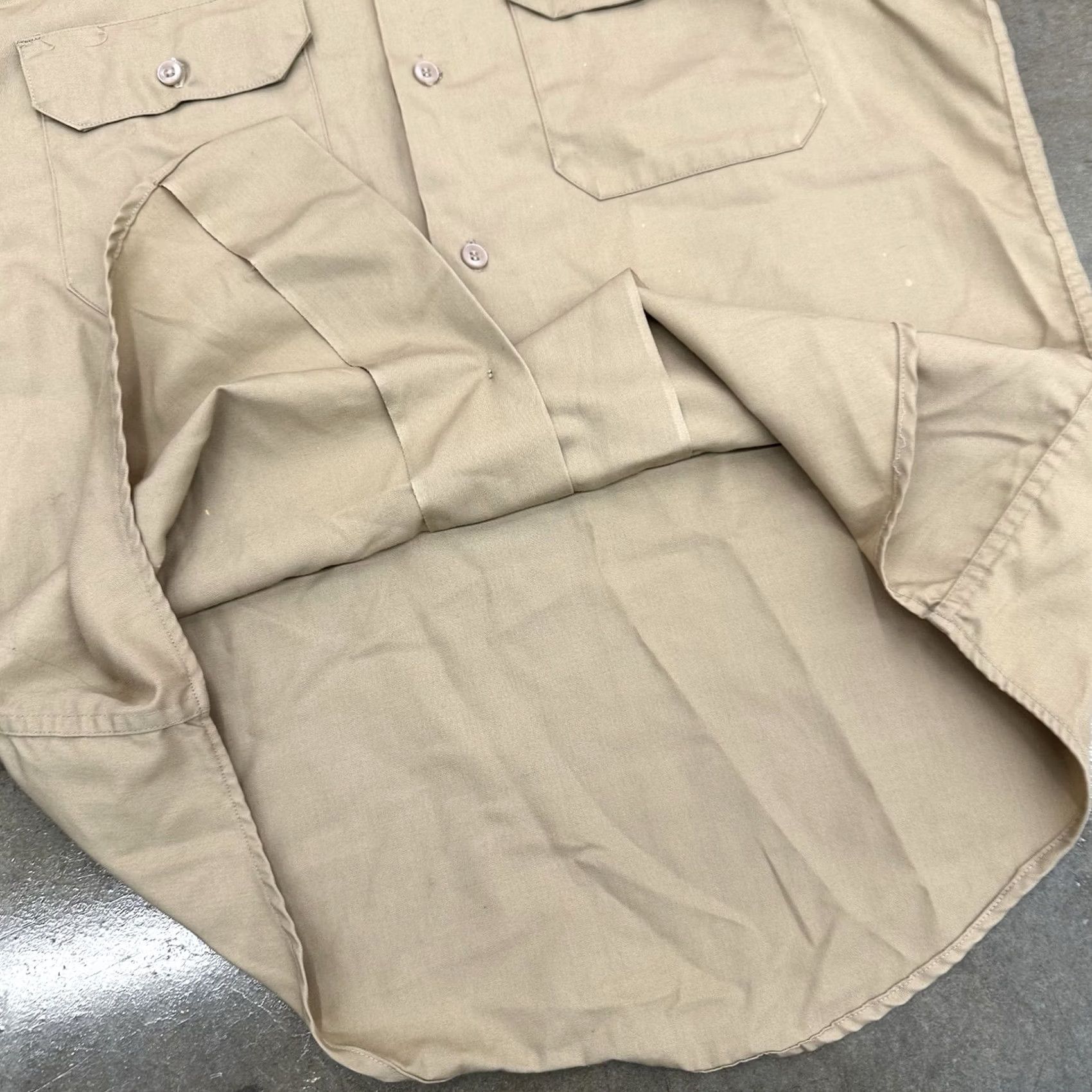 Sears VINTAGE Sears Perma Prest Short Sleeve Button Front Shirt L Beige Rockabilly 60s Mens Large Size US L / EU 52-54 / 3 - 4 Thumbnail