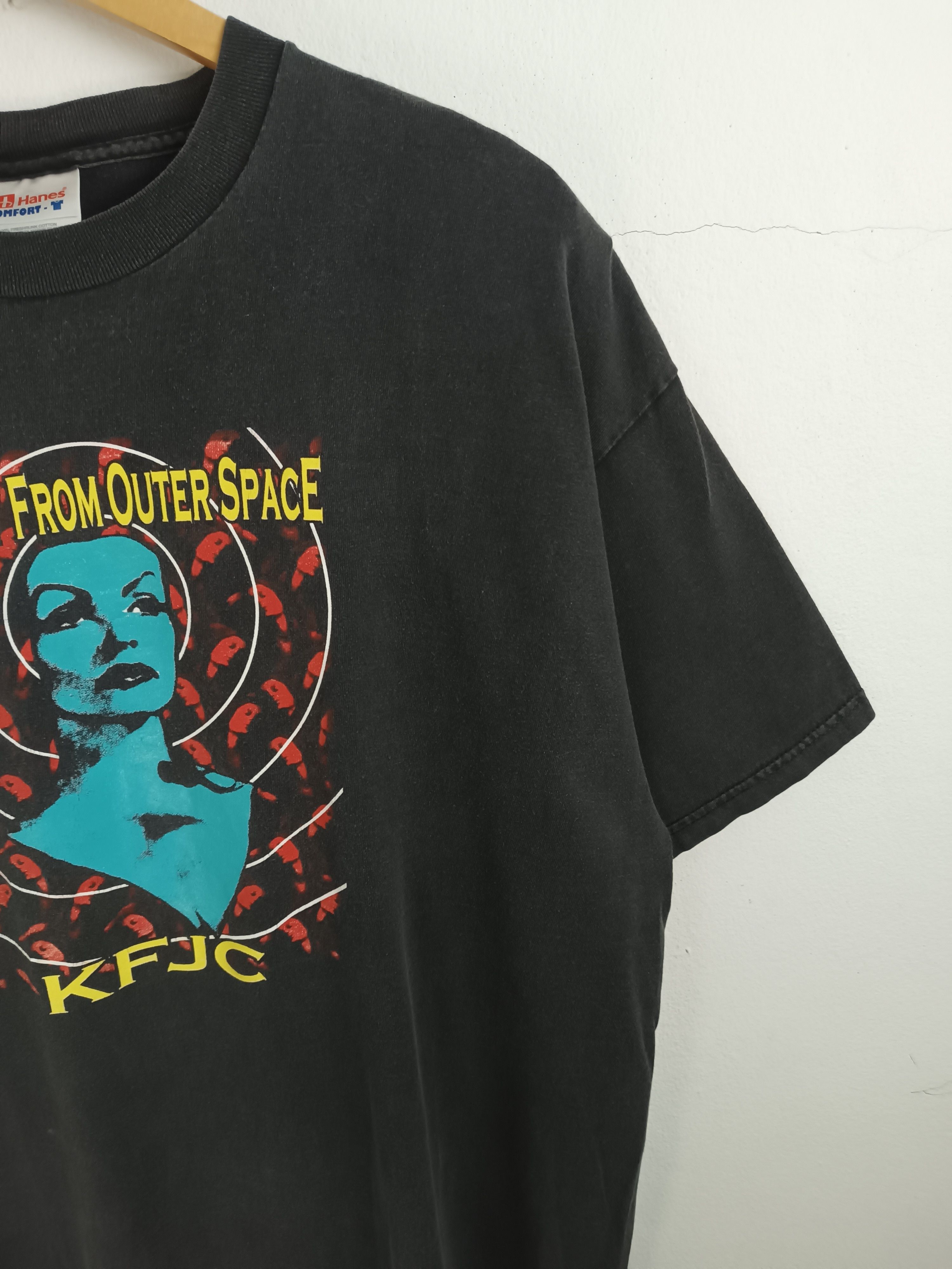 Vintage VINTAGE 90'S FADED KFJC PLAN 89.7 FROM OUTER SPACE VERY RARE Size US XL / EU 56 / 4 - 6 Thumbnail