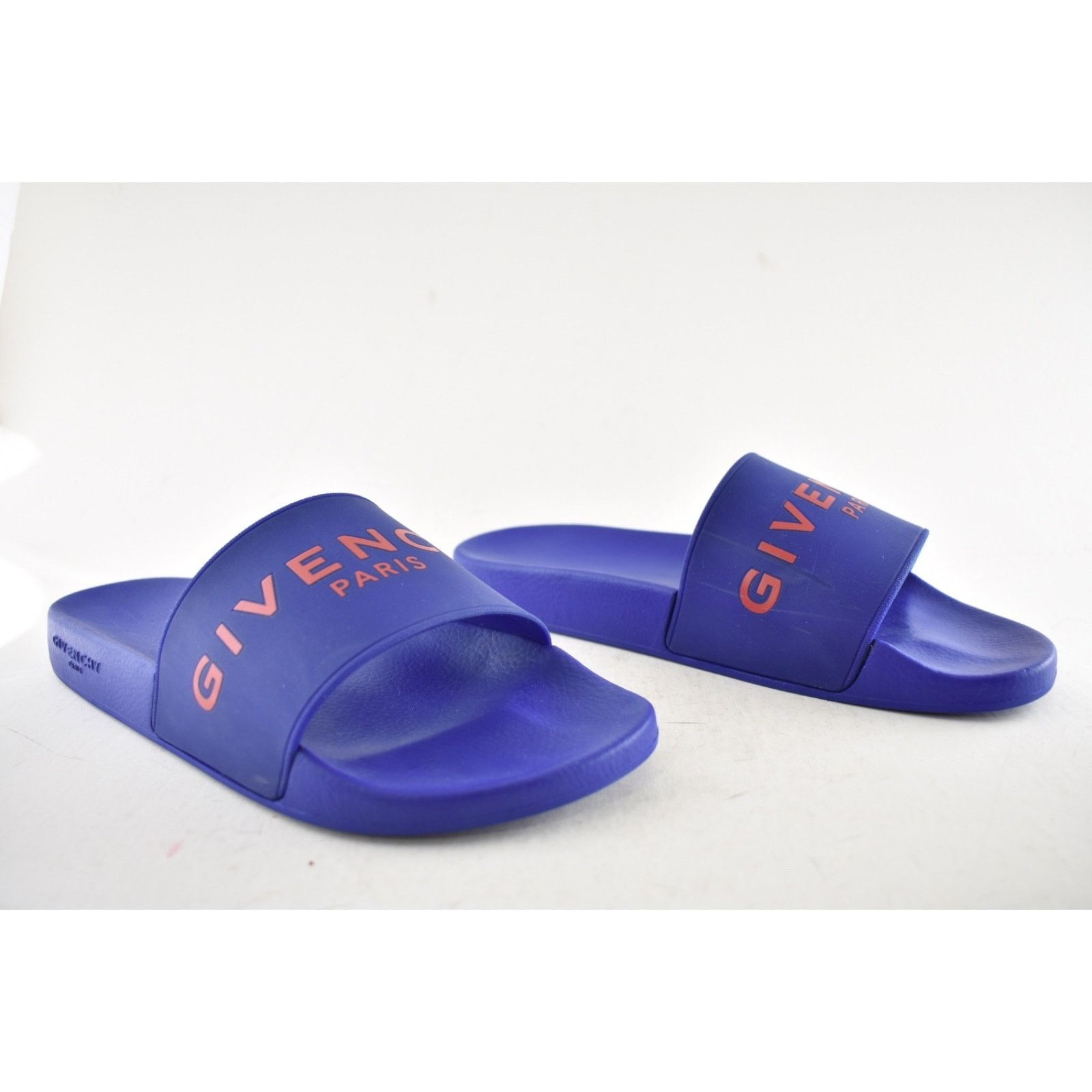 Givenchy Givenchy Paris Blue Red Logo Rubber Pool Slide Sandal 44 11 Size US 11 / EU 44 - 4 Thumbnail
