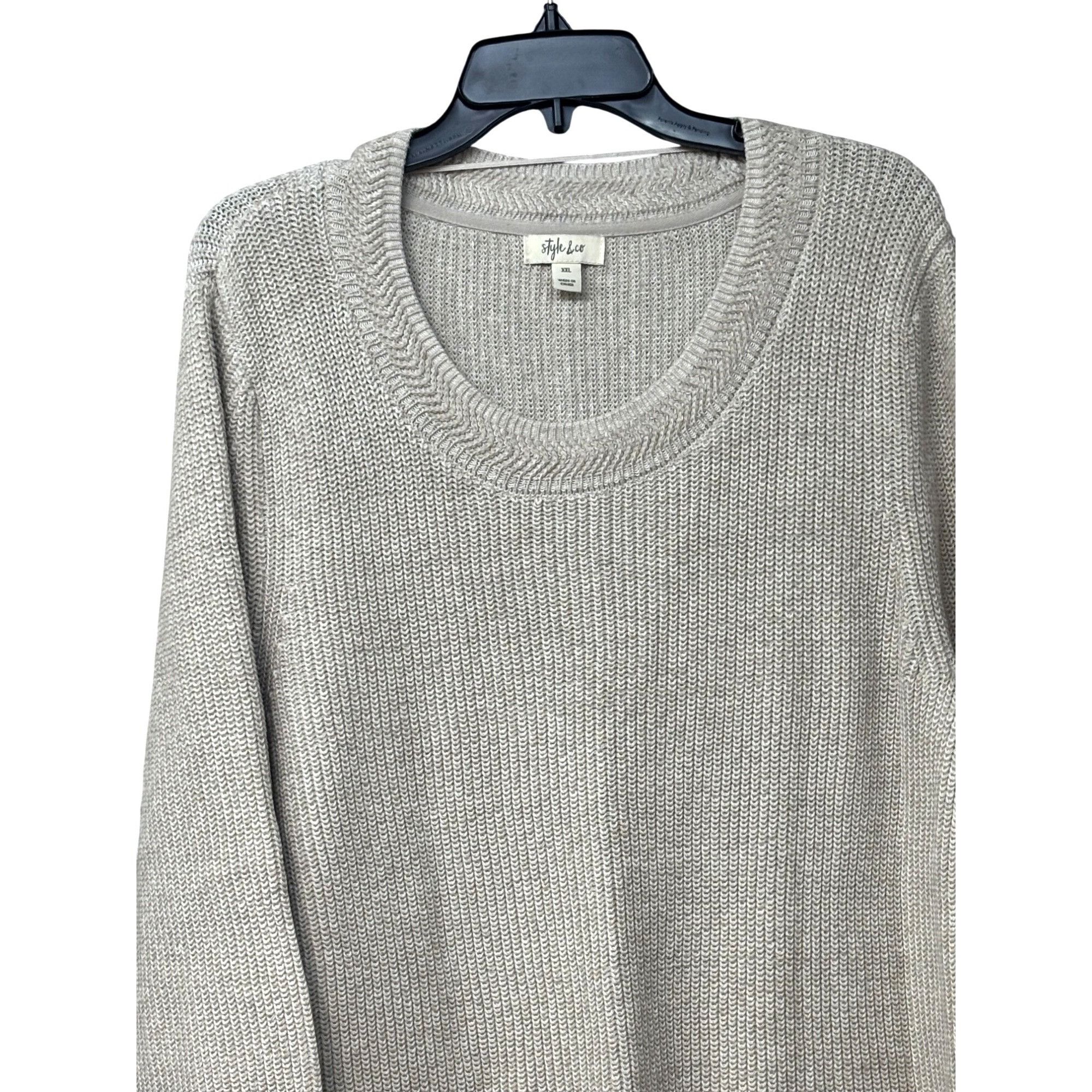 Other Style & Co Flare-Sleeve Contrast-Border Sweater, Hammock He Size XXL / US 16-18 / IT 52-54 - 4 Thumbnail