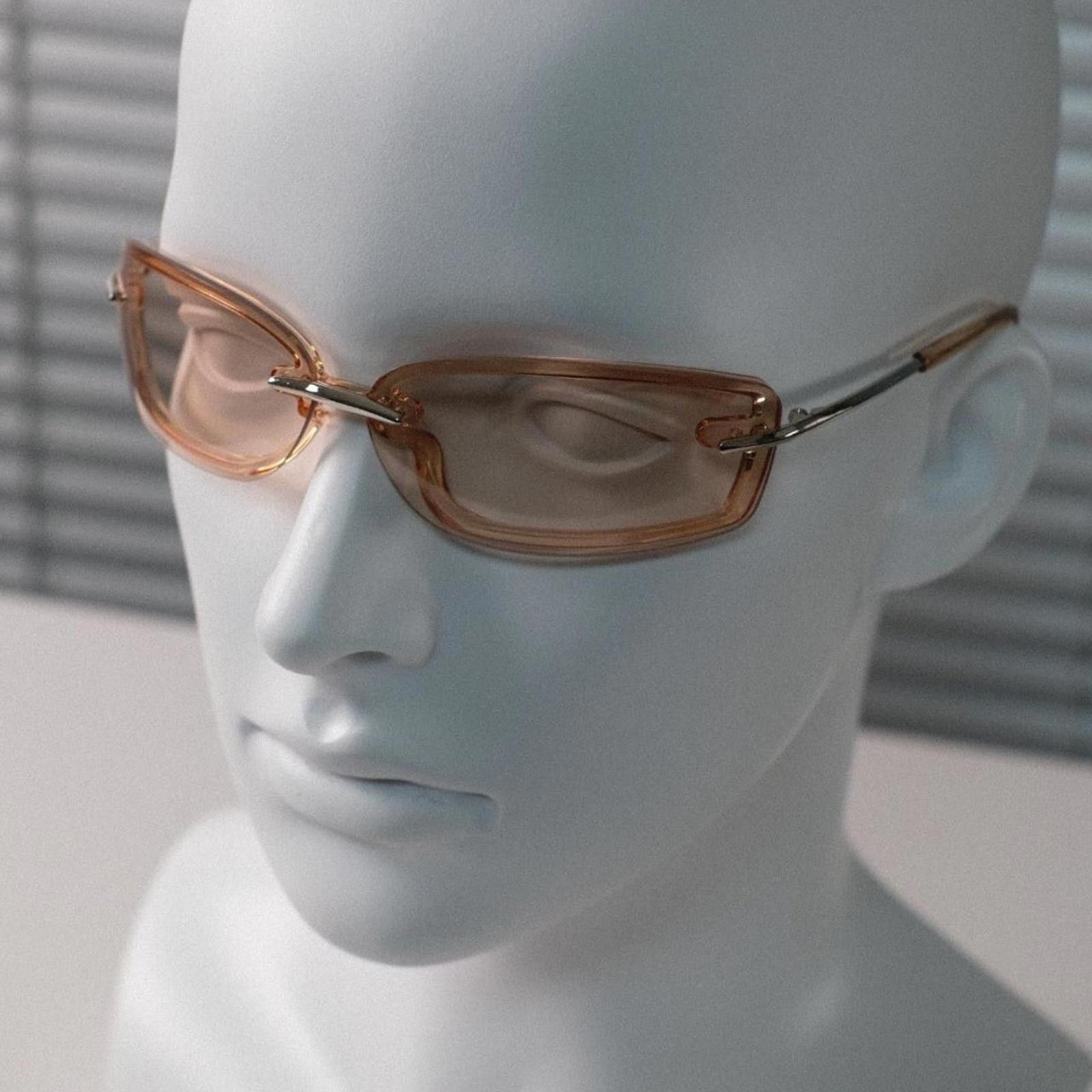 Japanese Brand Vtg Avant Garde Y2K Candy Color Rectangle Sunglasses Unisex Size ONE SIZE - 4 Thumbnail