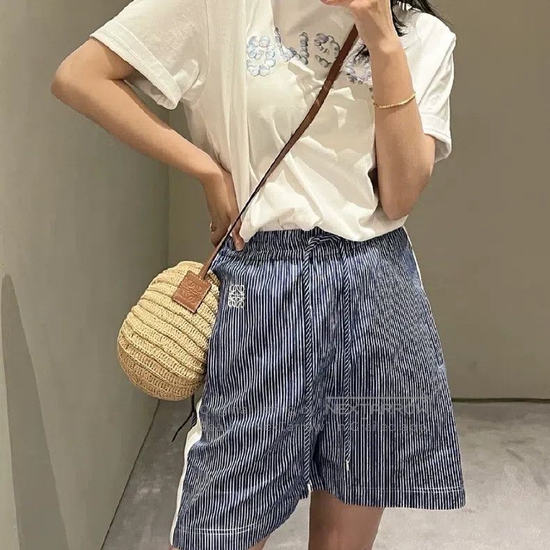 Loewe Loewe size XS Striped logo drawstring shorts Size 24" / US 00 / IT 34 - 7 Thumbnail
