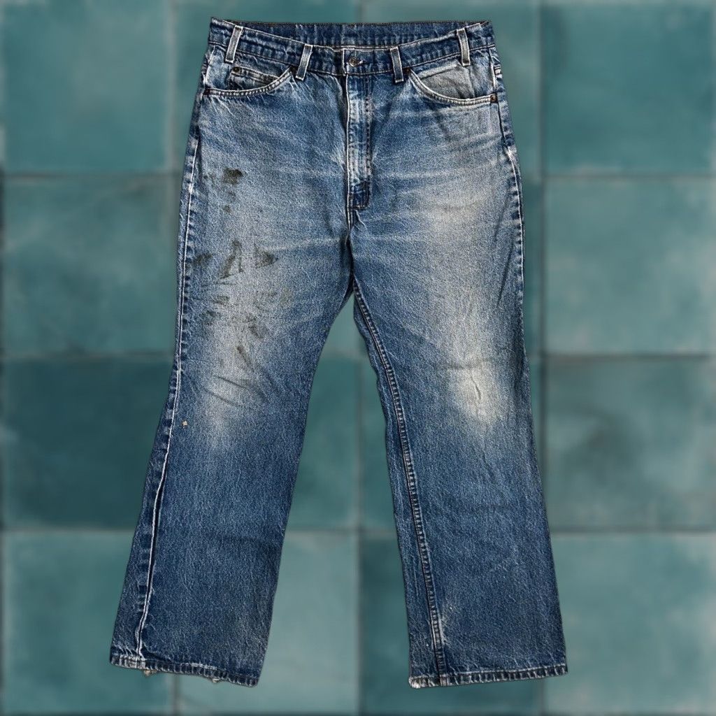 Levi's Levi's Levi's 517 Jeans Vintage 80s USA Orange Tab Bootcut Flare Blue 34x28 Men Jeans Size US 34 / EU 50 - 1 Thumbnail