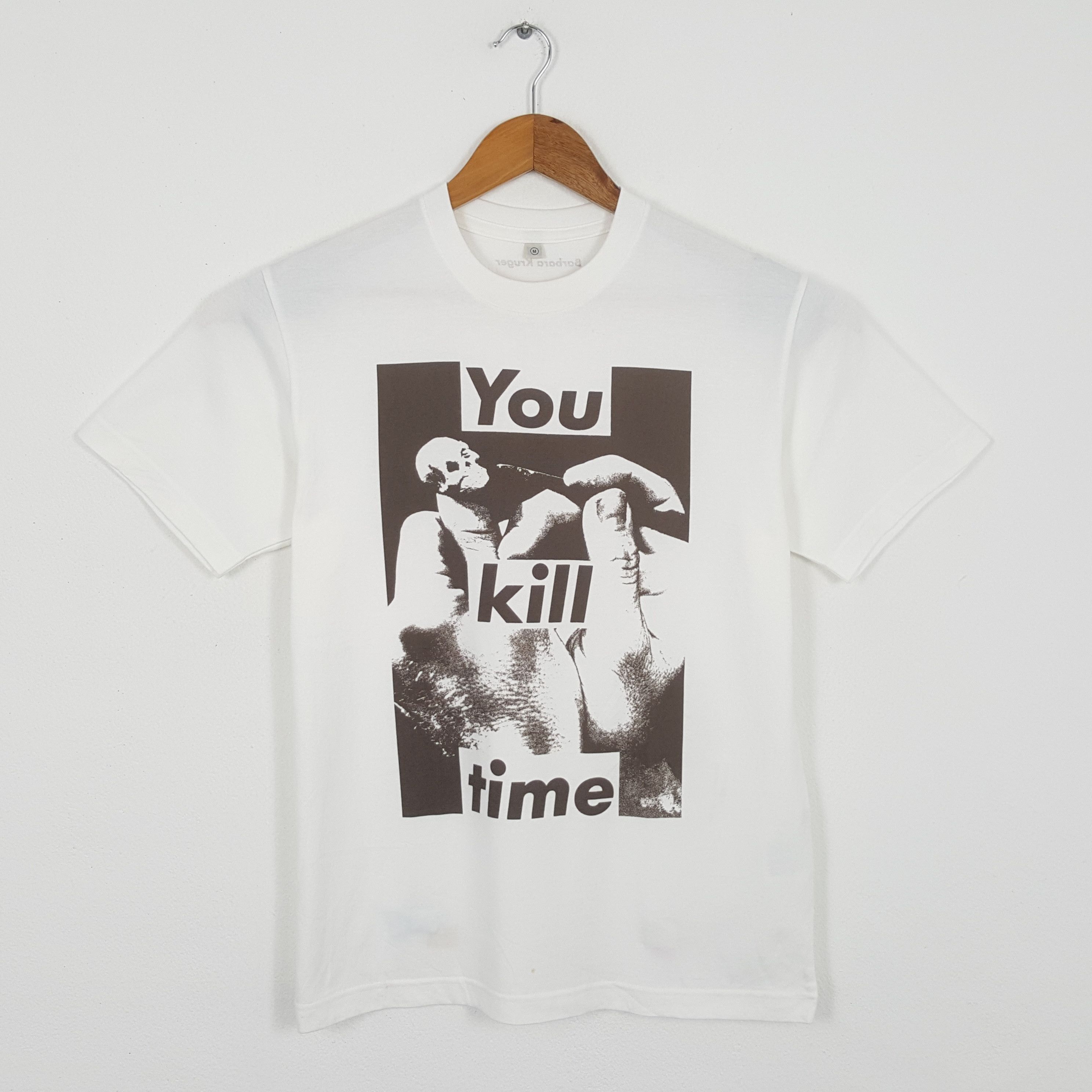 image of Vintage Barbara Kruger American Art Artist Brand T-Shirts in White, Men's (Size Medium)