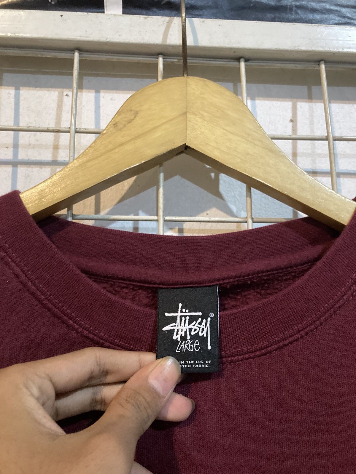 Stussy Stussy sweetshirts maroon 00s Size US L / EU 52-54 / 3 - 2 Thumbnail