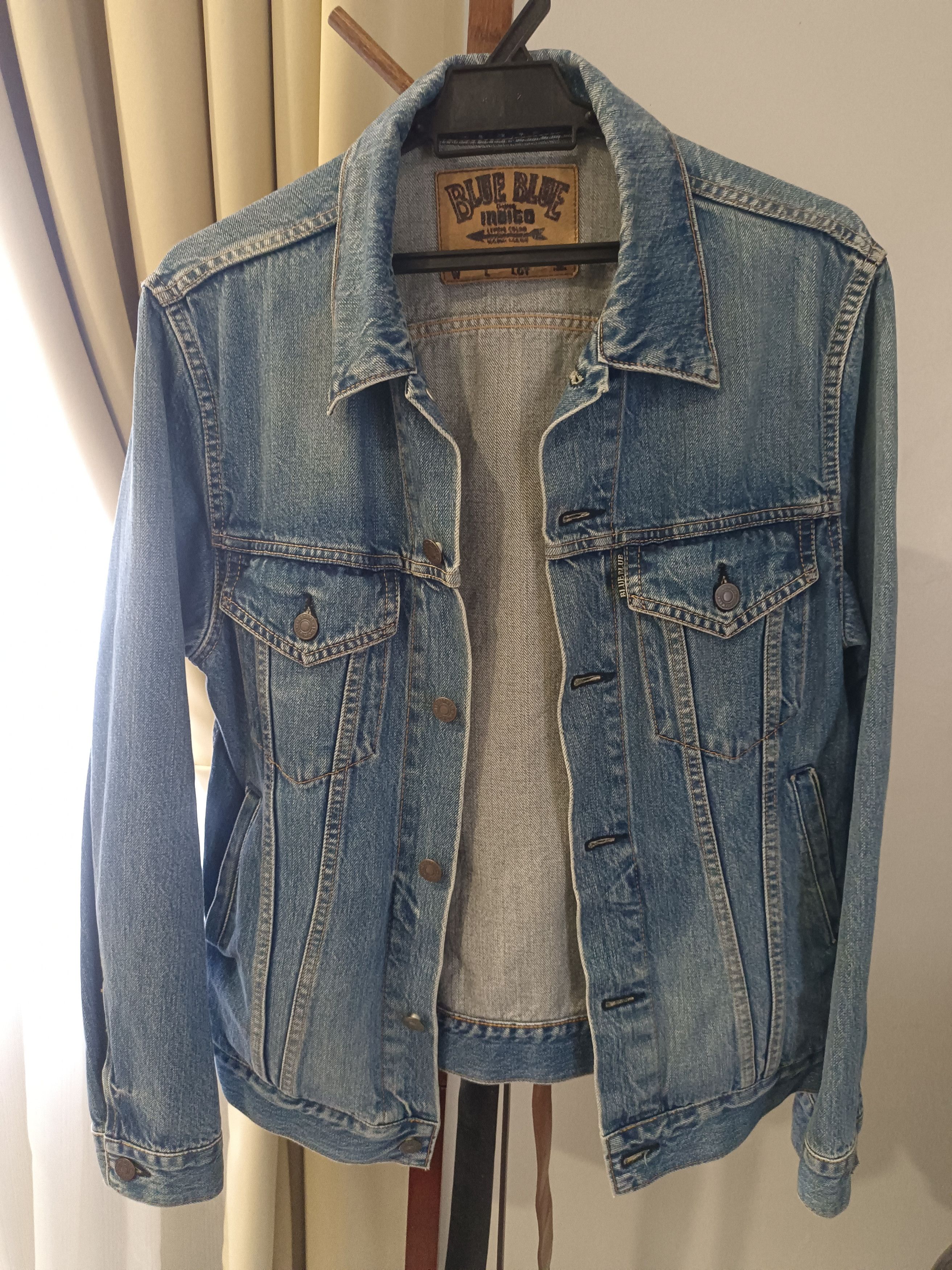 HOLLYWOOD RANCH MARKET Hollywood Ranch Market Blue Blue Indigo Trucker Jacket Size US L / EU 52-54 / 3 - 1 Thumbnail