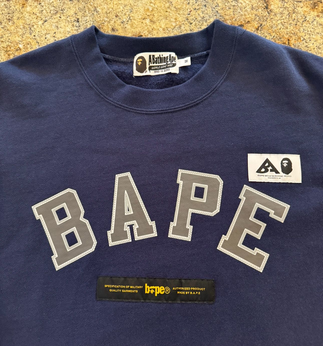 Bape Multi Label Relaxed Fit Crewneck Size US M / EU 48-50 / 2 - 3 Thumbnail