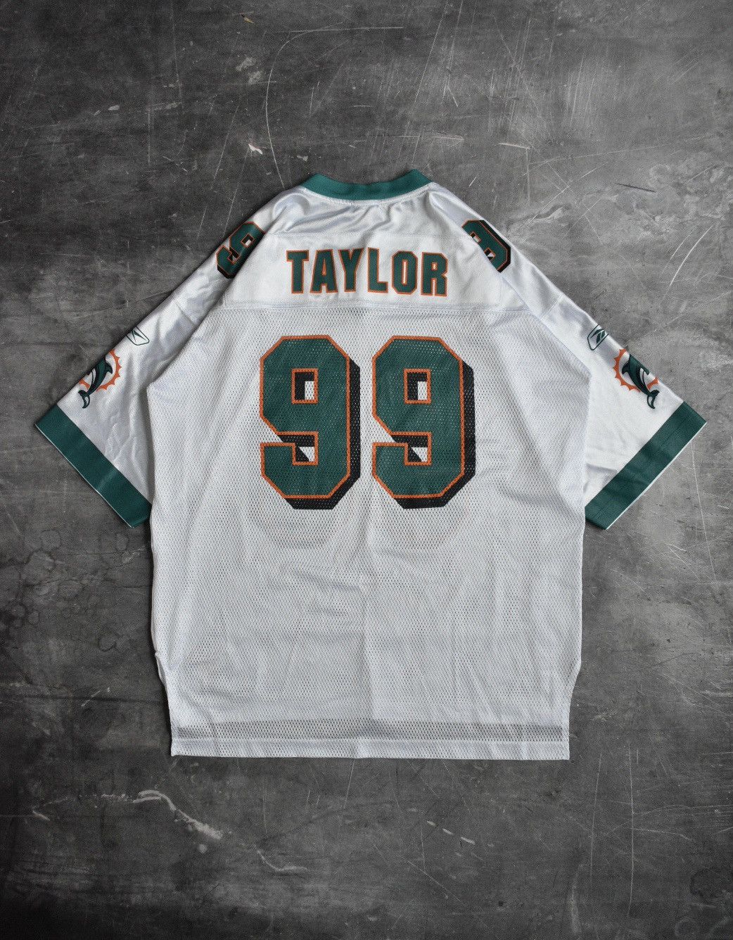 Miami Dolphins Jason popular Taylor Men White Jersey Size L