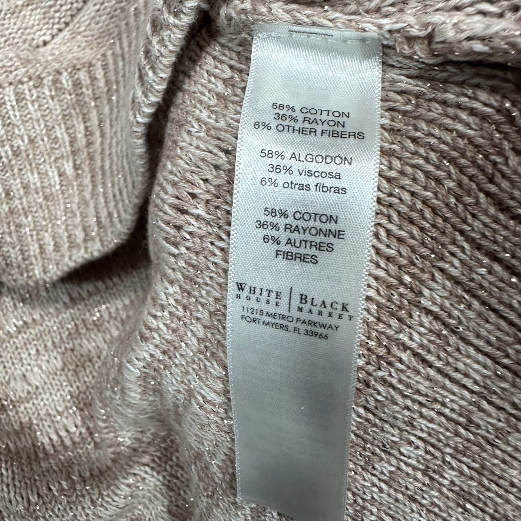 White House Black Market White House Black Market Sweater Beige M Women Cold Shoulder Knit Pullover XS? Size M / US 6-8 / IT 42-44 - 5 Thumbnail