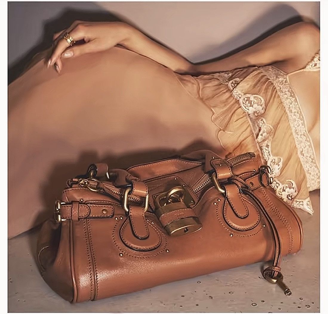 Chloe Chloé Paddington Medium Satchel Bag – Tan Pebbled Leather Size ONE SIZE - 17 Thumbnail