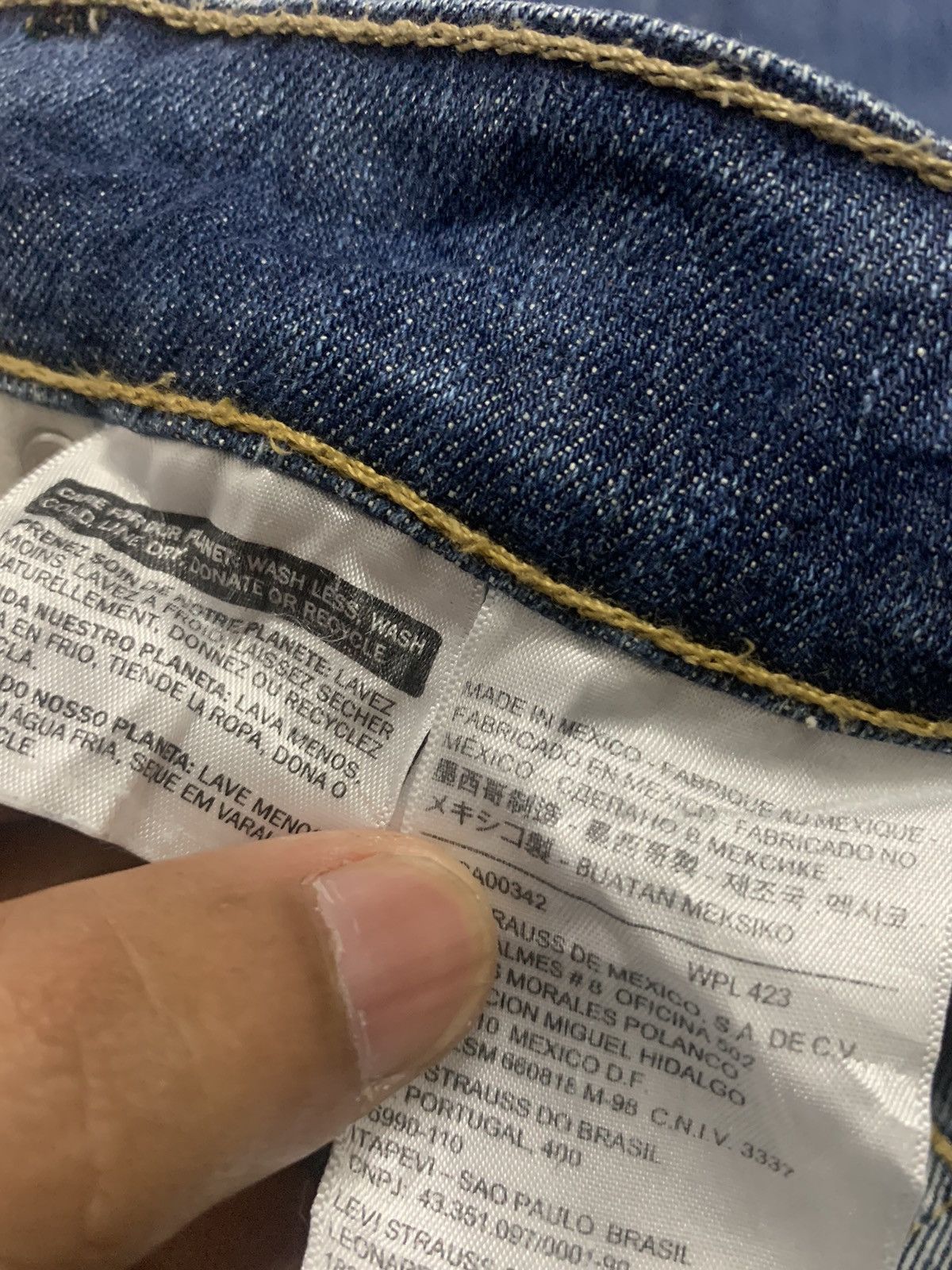 Levi's Levi's 513 Slim Fit Jeans Dark Indigo Modern Denim Size US 33 - 17 Thumbnail