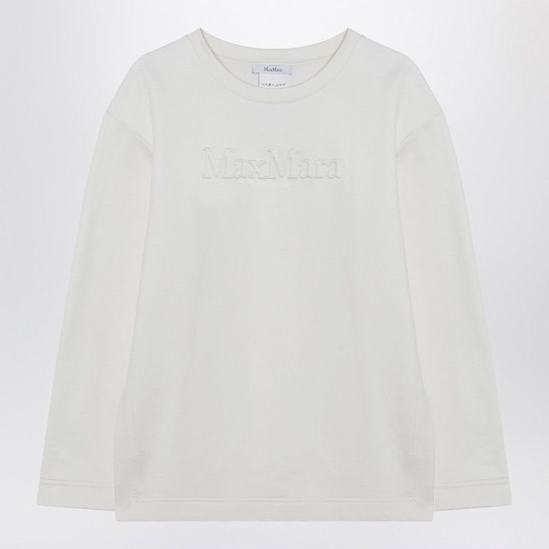 Max Mara Max Mara White Sweatshirt In Silk Blend Size M / US 6-8 / IT 42-44 - 1 Thumbnail