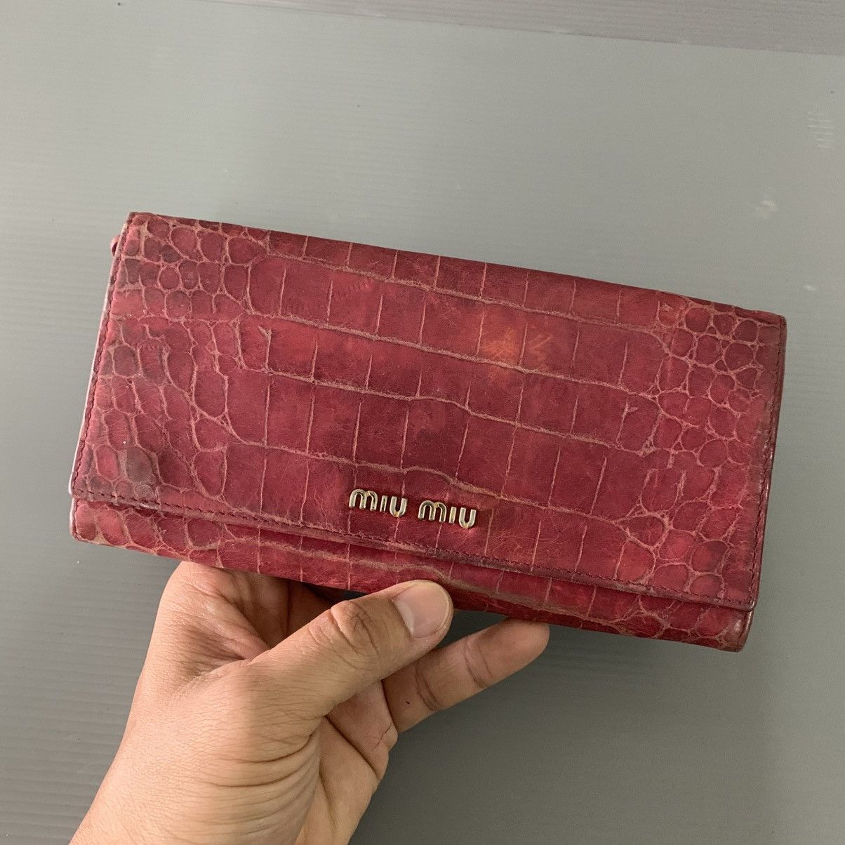 Miu Miu Miu Miu Leather Long Wallet Size ONE SIZE - 2 Thumbnail