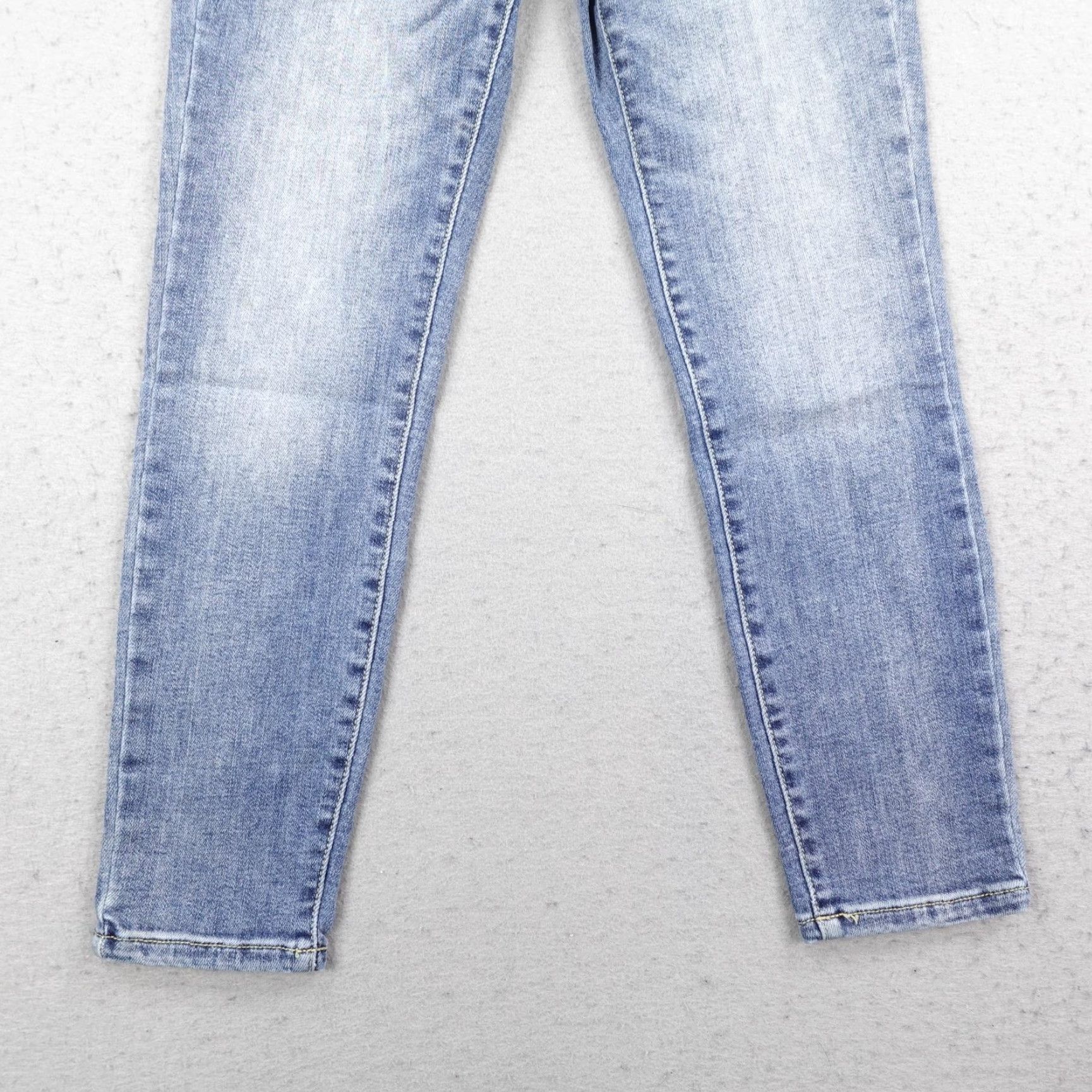 Denime Judy Blue Jeans Women Light Wash Skinny Stretch Denim Distressed Pockets Zipper Button 7/28 Regular 28 in Cotton Blend Slim Vintage: No Size 28" / US 6 / IT 42 - 3 Thumbnail
