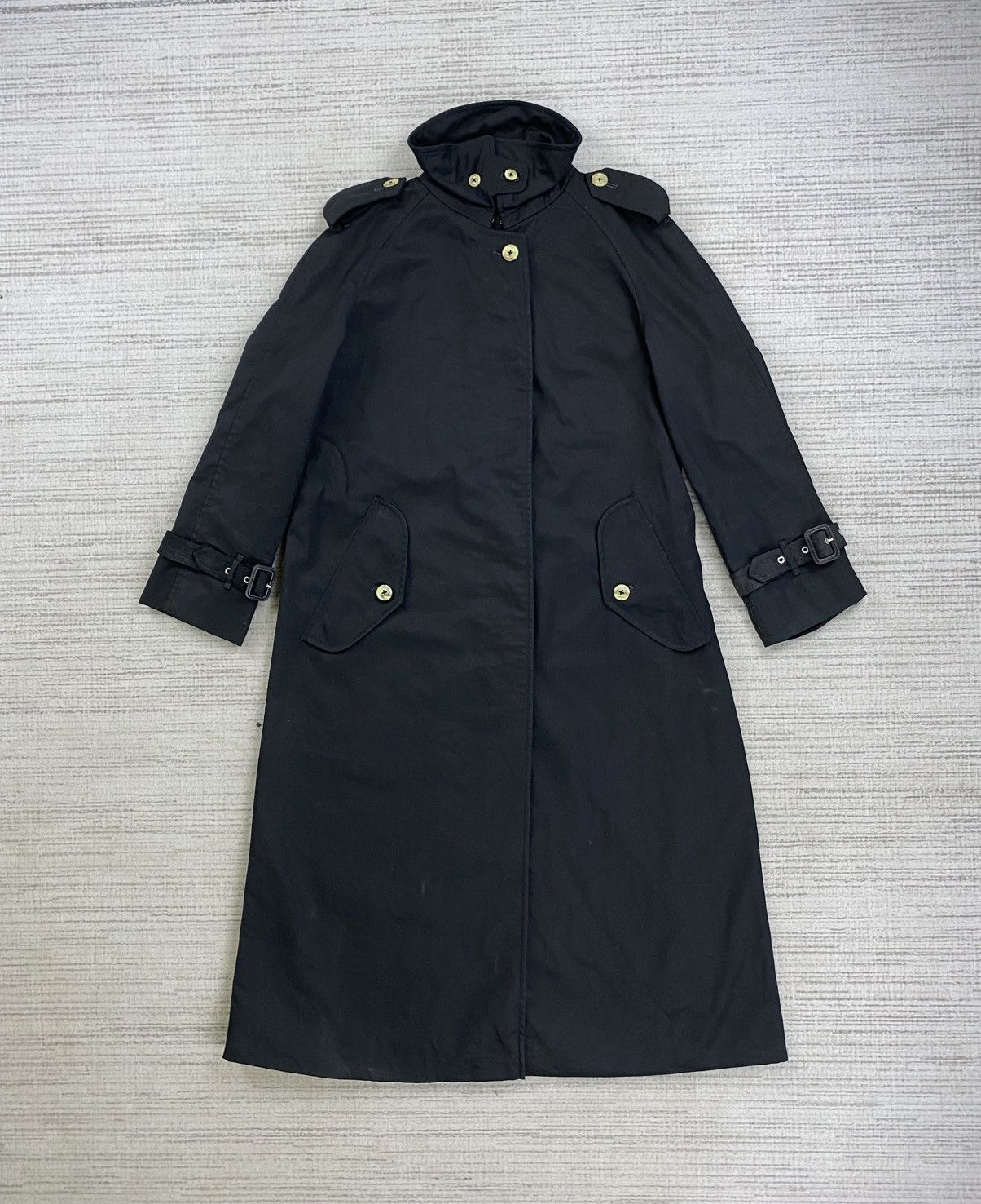 Burberry Vintage Burberry Full Black Trench Coat Size M / US 6-8 / IT 42-44 - 6 Thumbnail