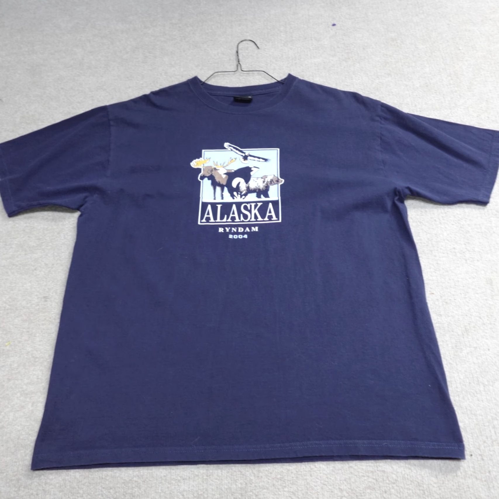 Vintage VINTAGE Alaska Shirt XL Blue 2004 Ryndam Mens Short Sleeve Crew Neck T-Shirt Knit Flaw Free Ships Next Business Day Size US XL / EU 56 / 4 - 2 Thumbnail