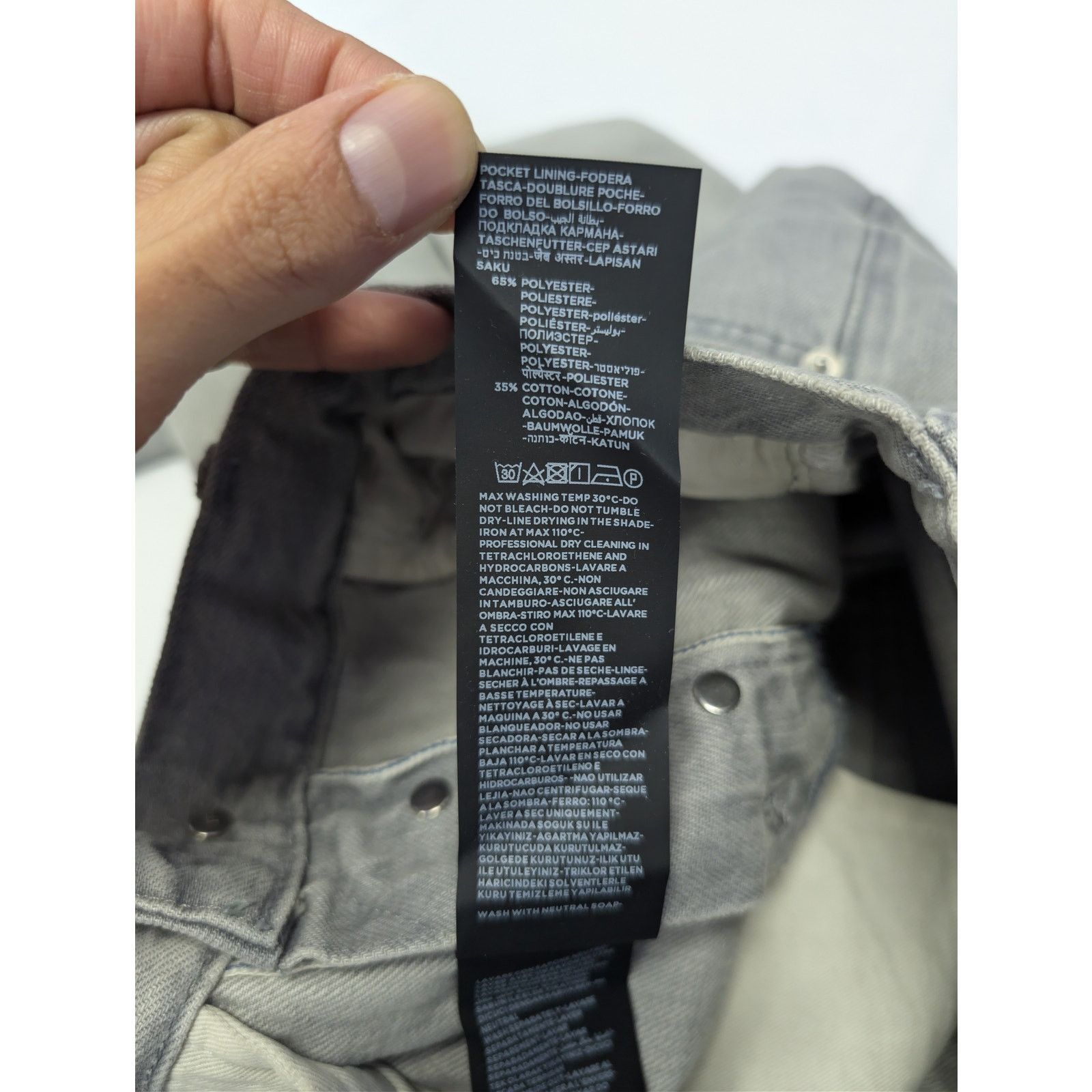 Tom Ford o1rshd1 Slim-Fit Denim Jeans in Pale Grey Size US 30 / EU 46 - 19 Thumbnail