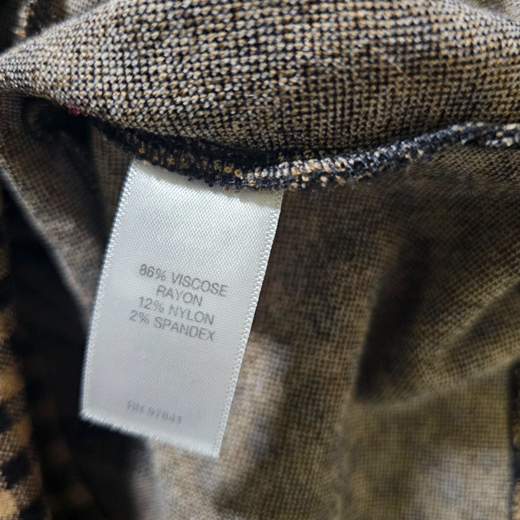 J. Jill J Jill Dress Womens Large Beige Black Gingham Plaid Ponte Sleeveless Knit Stretch Casual Career Wardrobe Dress Size L / US 10 / IT 46 - 7 Thumbnail
