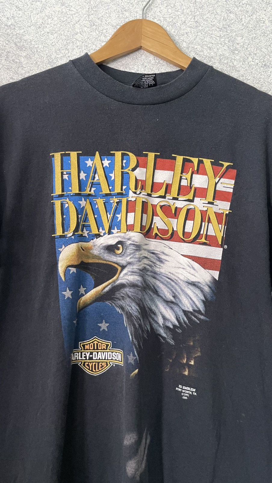 Harley Davidson VINTAGE 3D EMBLEM HARLEY DAVIDSON 1991 Size US XL / EU 56 / 4 - 2 Thumbnail