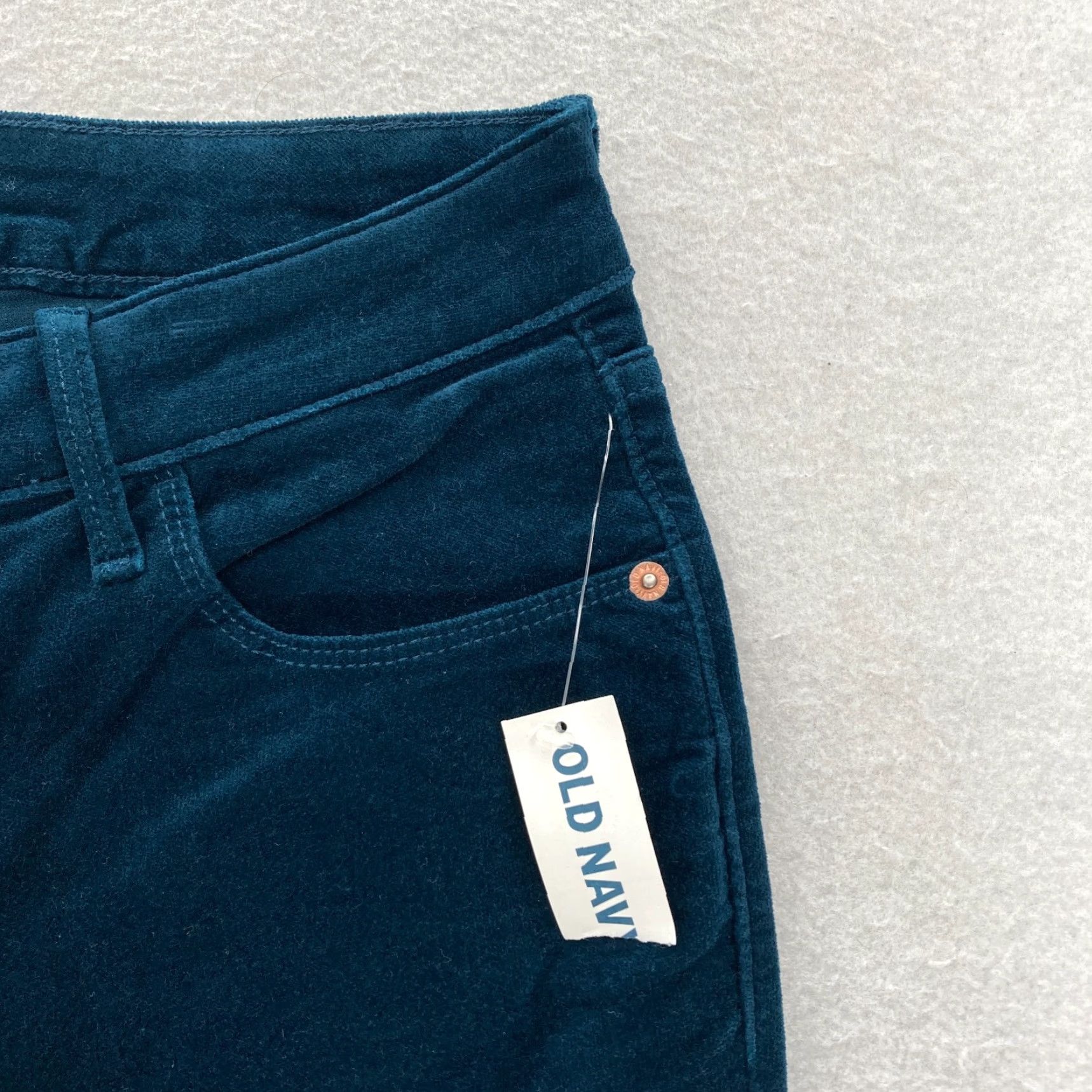 Old Navy Old Navy Rockstar Velvet 5-Pocket Skinny Ankle Pants Women's 10 Blue City Size 30" / US 8 / IT 44 - 4 Thumbnail