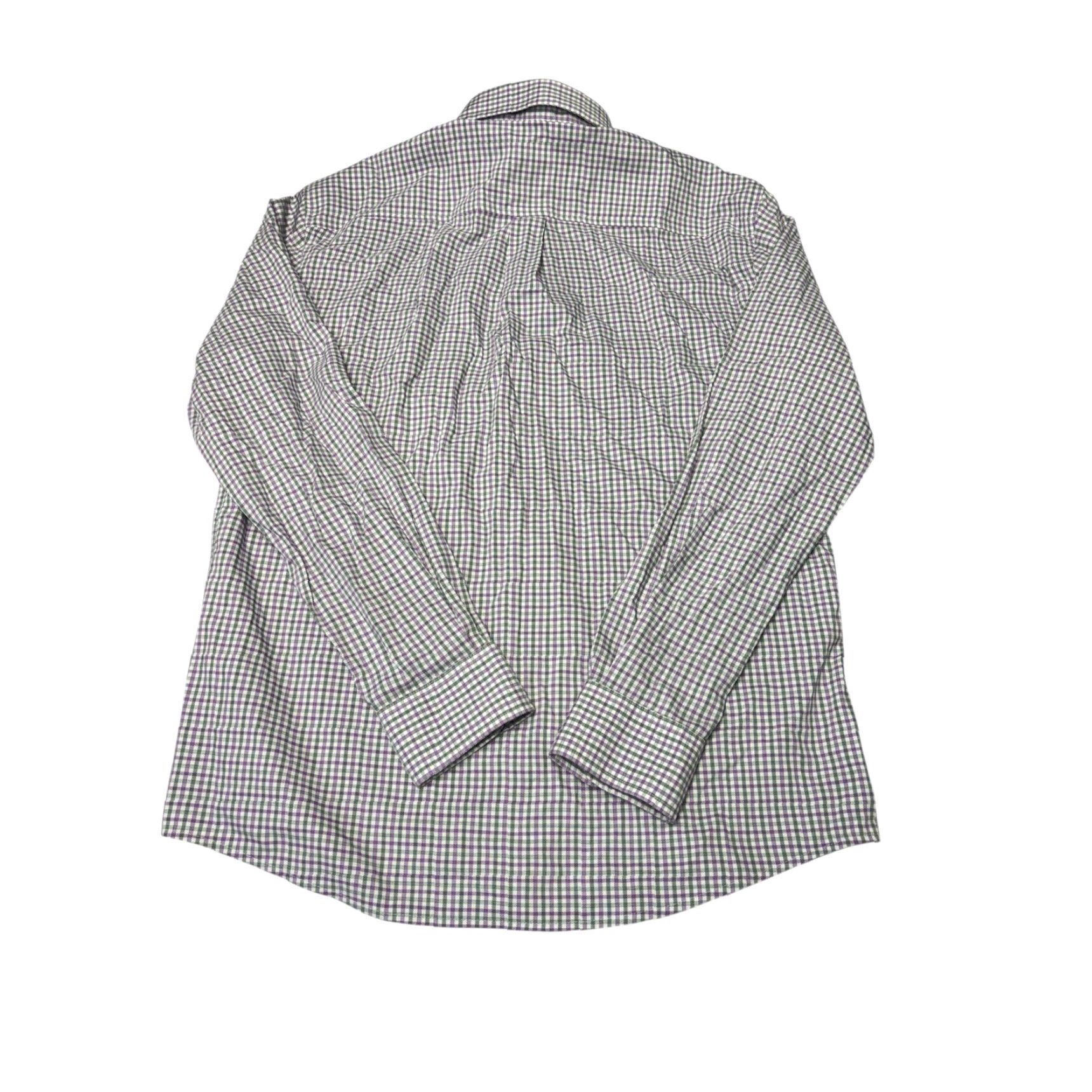 johnnie-O johnnie-O Performance Button-Down Shirt Gingham Check Long Sleeve Purple Green Mens Medium Size US M / EU 48-50 / 2 - 5 Thumbnail