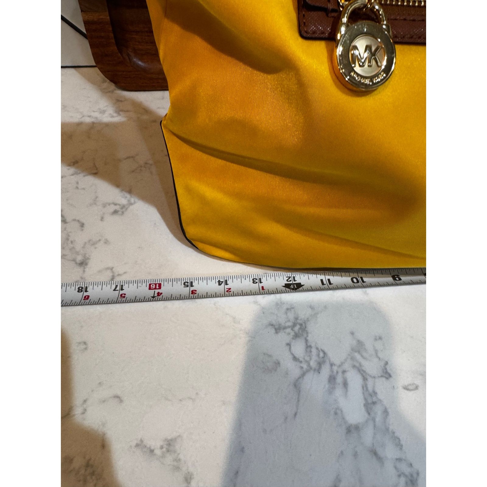 Michael Kors Michael Kors bright yellow Kempton nylon tote leather straps Size ONE SIZE - 19 Thumbnail