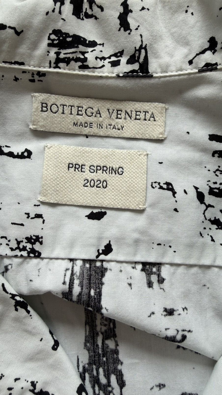 Bottega Veneta Bottega Veneta Off-White Print Short Sleeve Shirt Size US M / EU 48-50 / 2 - 3 Thumbnail
