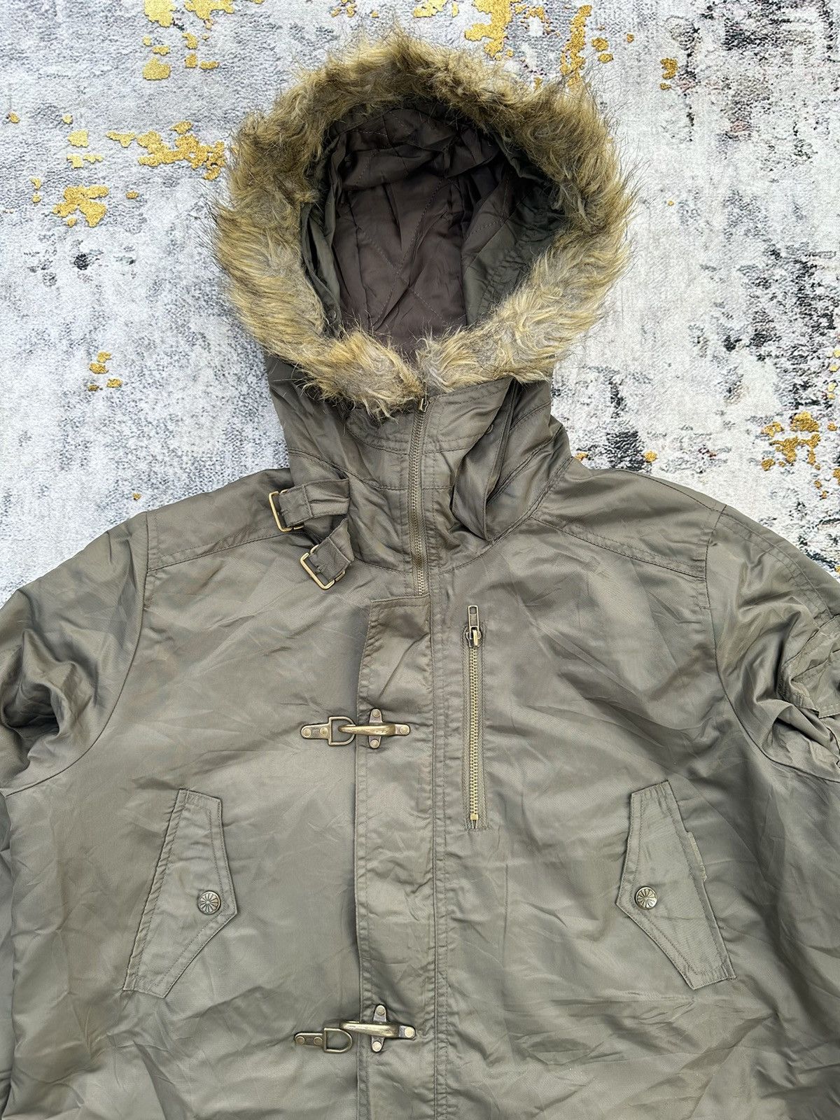 Japanese Brand WINTER SESSION IFSIX LGB STYLE BONDAGE DOWN FUR JACKET Size US L / EU 52-54 / 3 - 2 Thumbnail