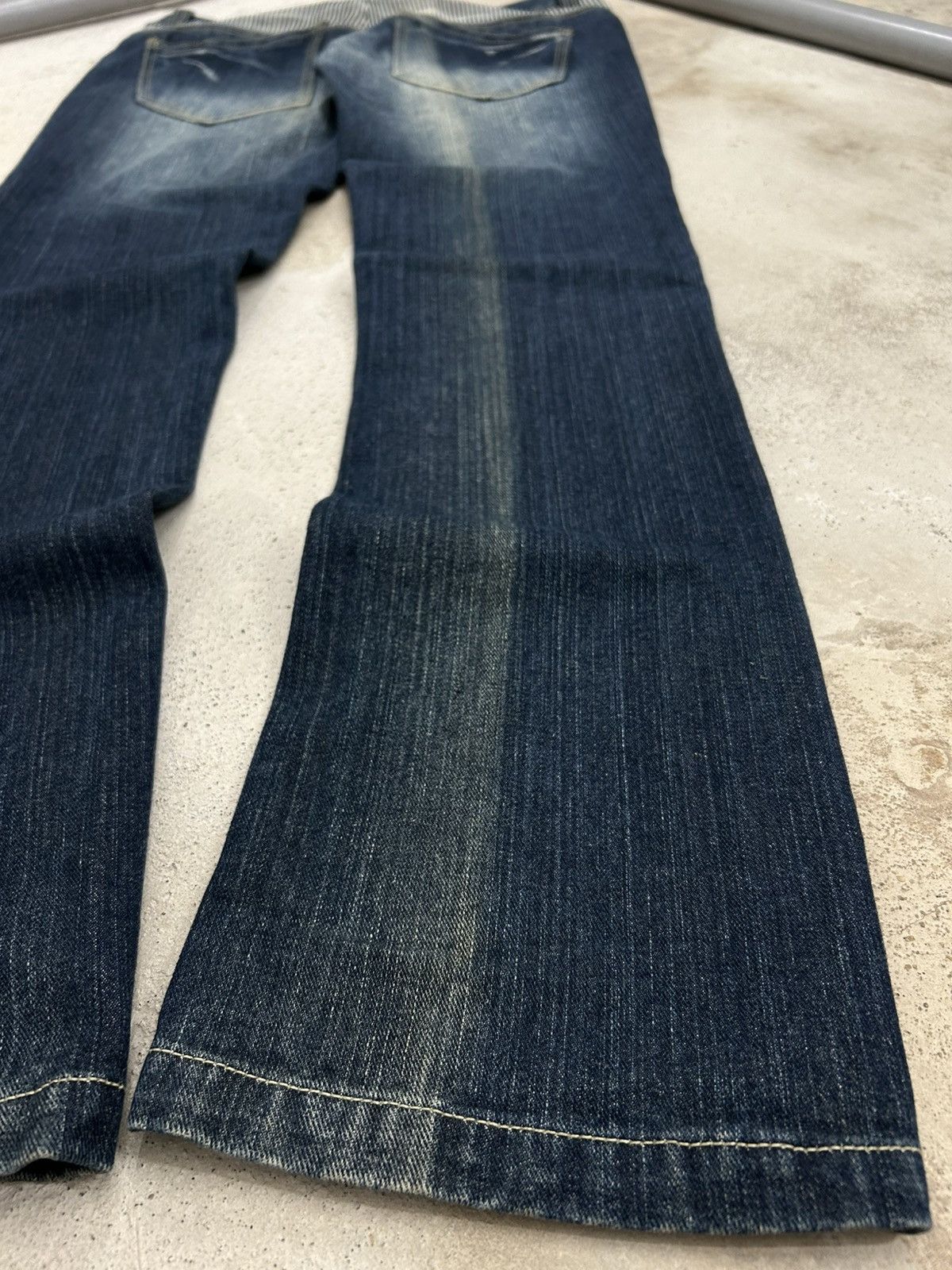 Hysteric Glamour Vintage Flared Jeans Patches Whiskering Mud Washed Size US 31 - 10 Thumbnail
