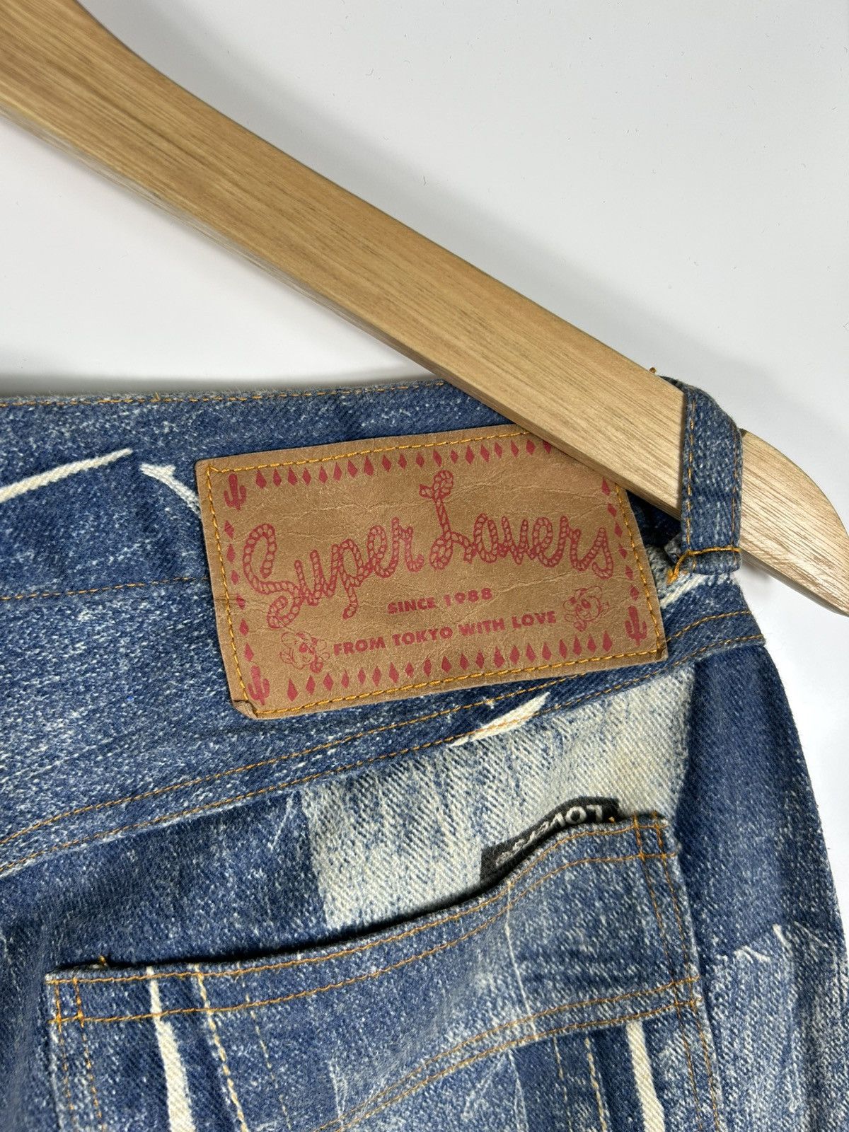 Super Lovers 🔥Vintage Y2K Super Lover Pacthwork Flared Denim Size 28" / US 6 / IT 42 - 18 Thumbnail