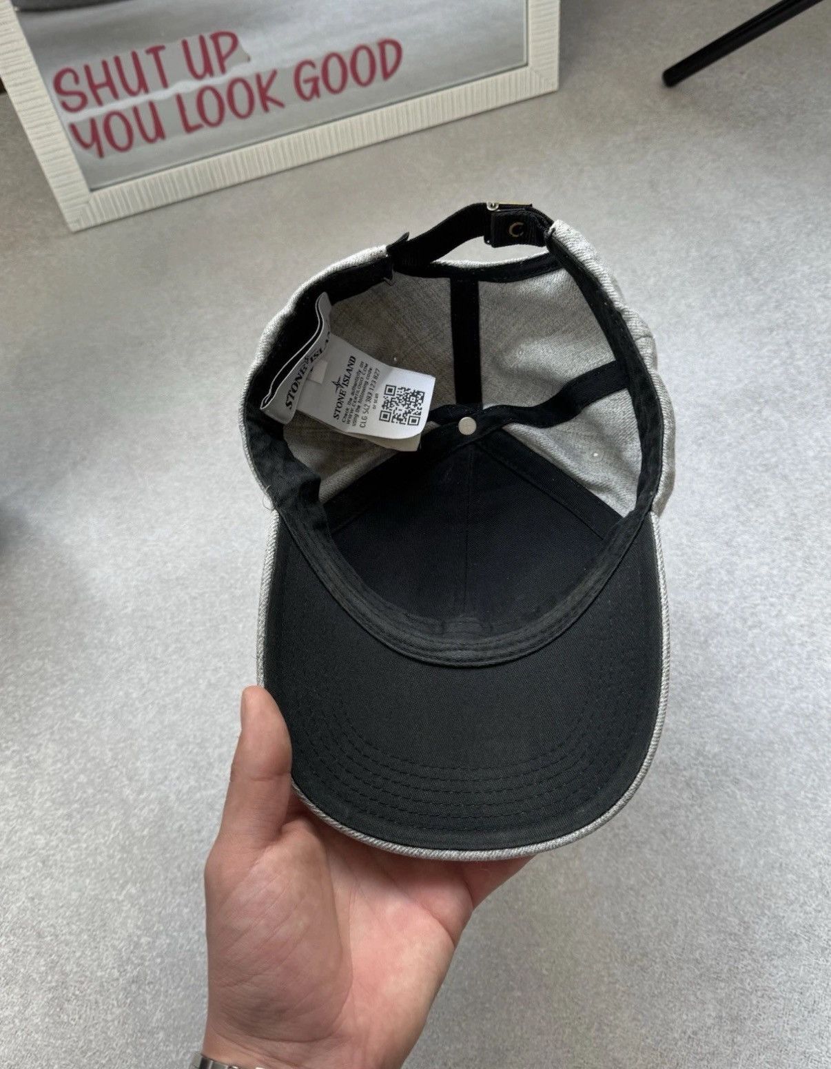 Stone Island Stone Island Big Logo Gray Polyester - Wool Cap Men Size L Size ONE SIZE - 7 Thumbnail