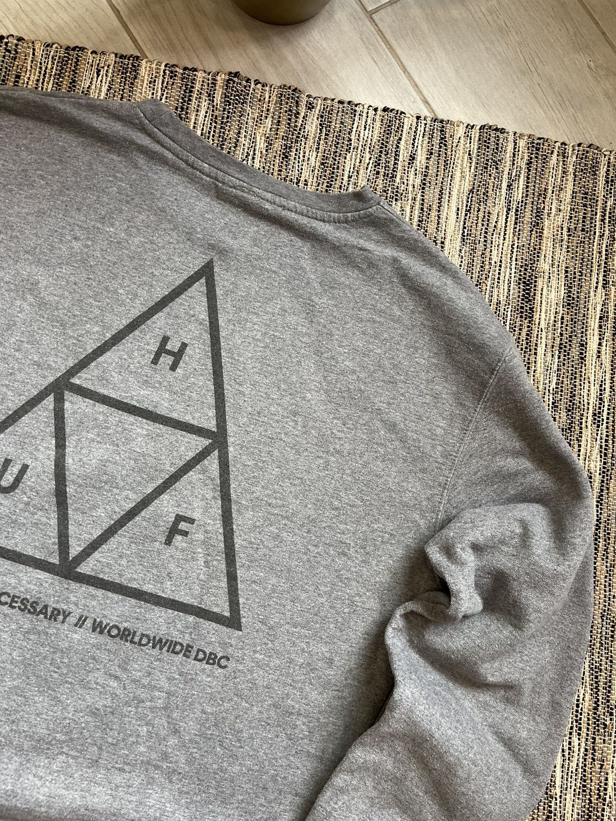 Huf HUF sweatshirt blank grey minimalistic Size US L / EU 52-54 / 3 - 14 Thumbnail
