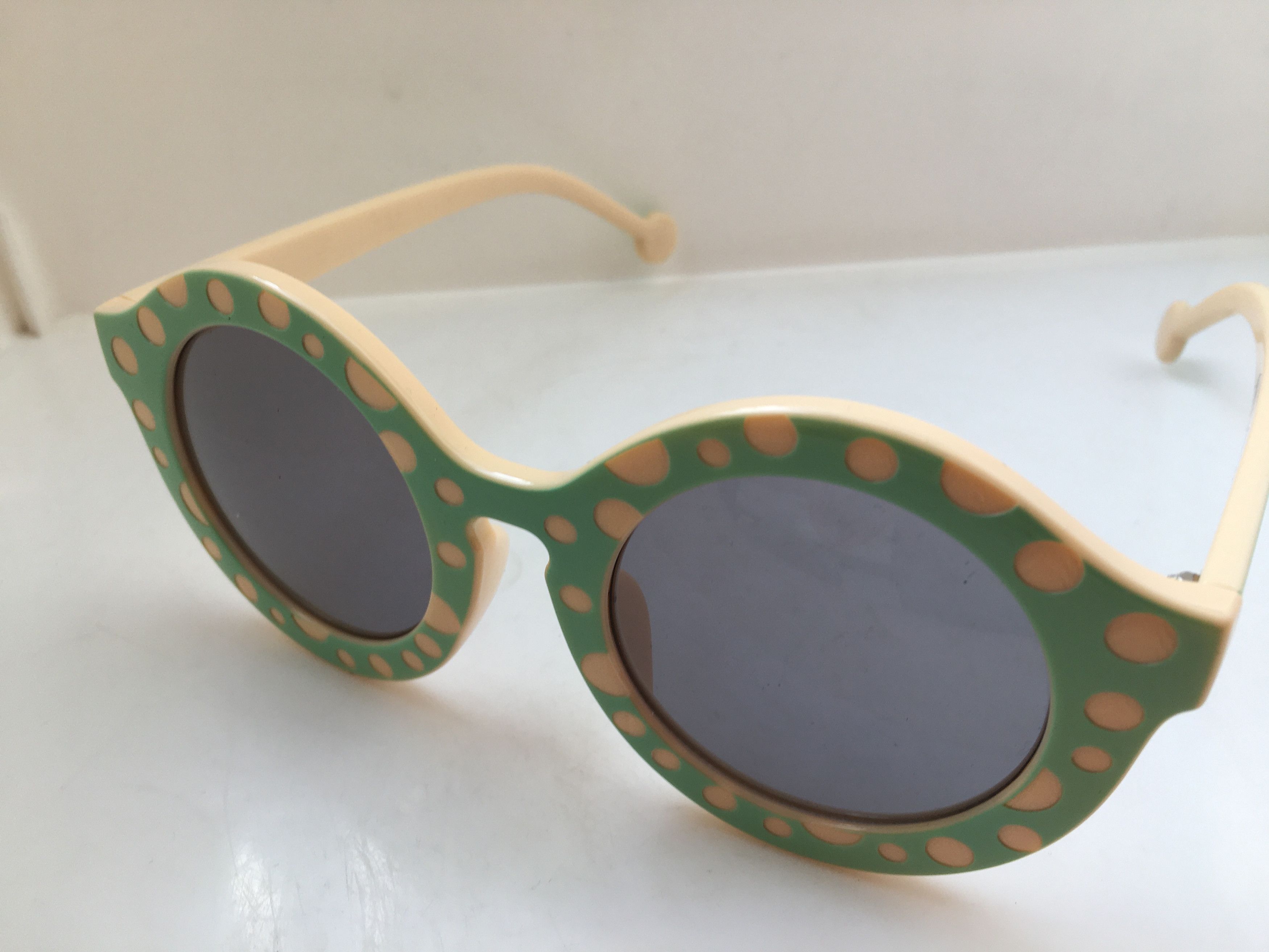 Vintage Vintage OP ART PIN UP GIRL Round Sunglasses Frame Size ONE SIZE - 3 Thumbnail