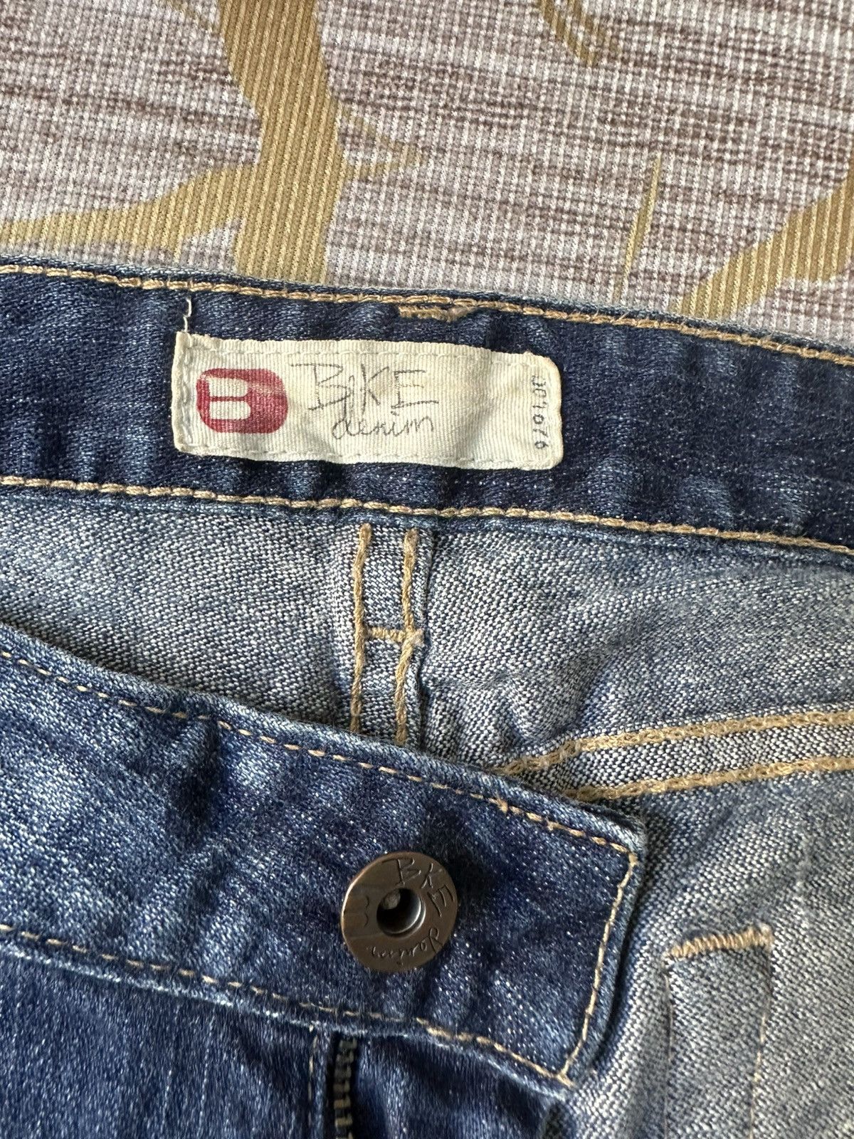Japanese Brand FLARE Bike Denim Distressed Low Rise Jeans Size US 32 / EU 48 - 19 Thumbnail