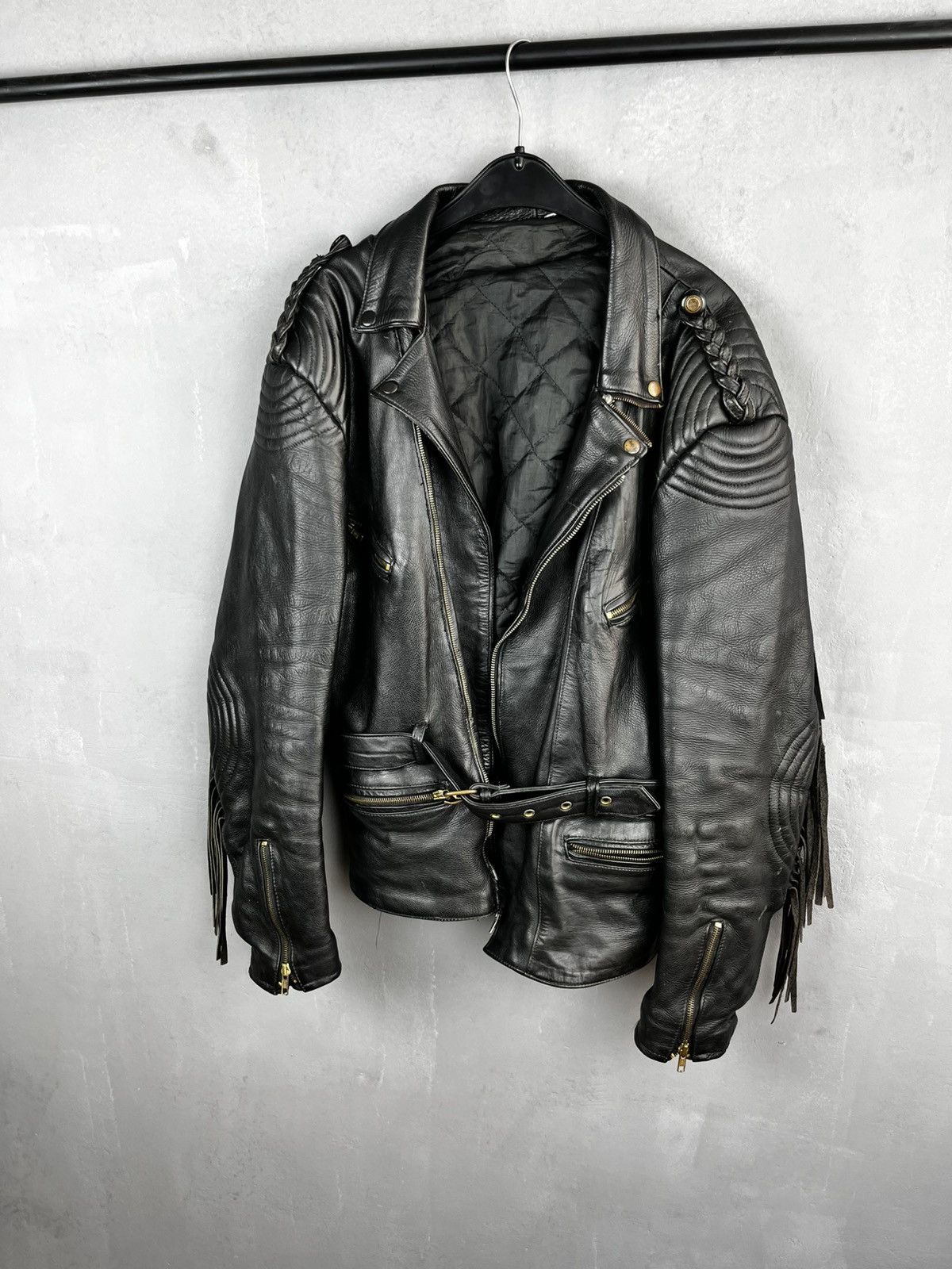 Genuine Leather × Leather × Vintage Leather Jacket vintage 90s Kurt Cobain style Size US L / EU 52-54 / 3 - 1 Thumbnail