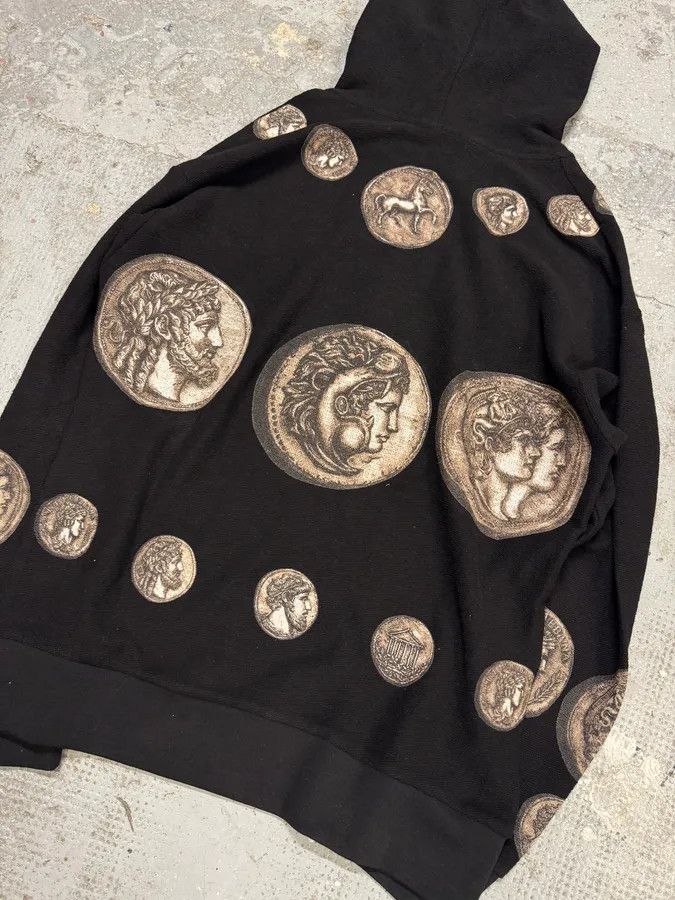 Designer × Dolce & Gabbana × Vintage SS2014 Dolce & Gabbana Roman Coins Black Hoodie Size US L / EU 52-54 / 3 - 8 Thumbnail